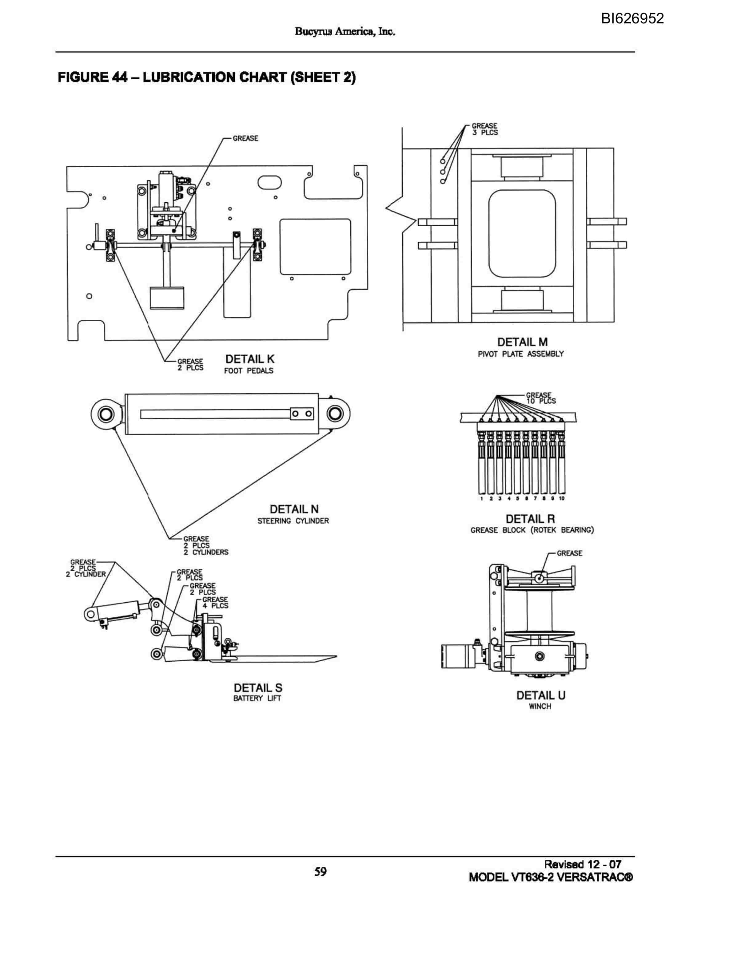 Caterpillar 636-1073 Versatrac Parts Manual BI626952-3