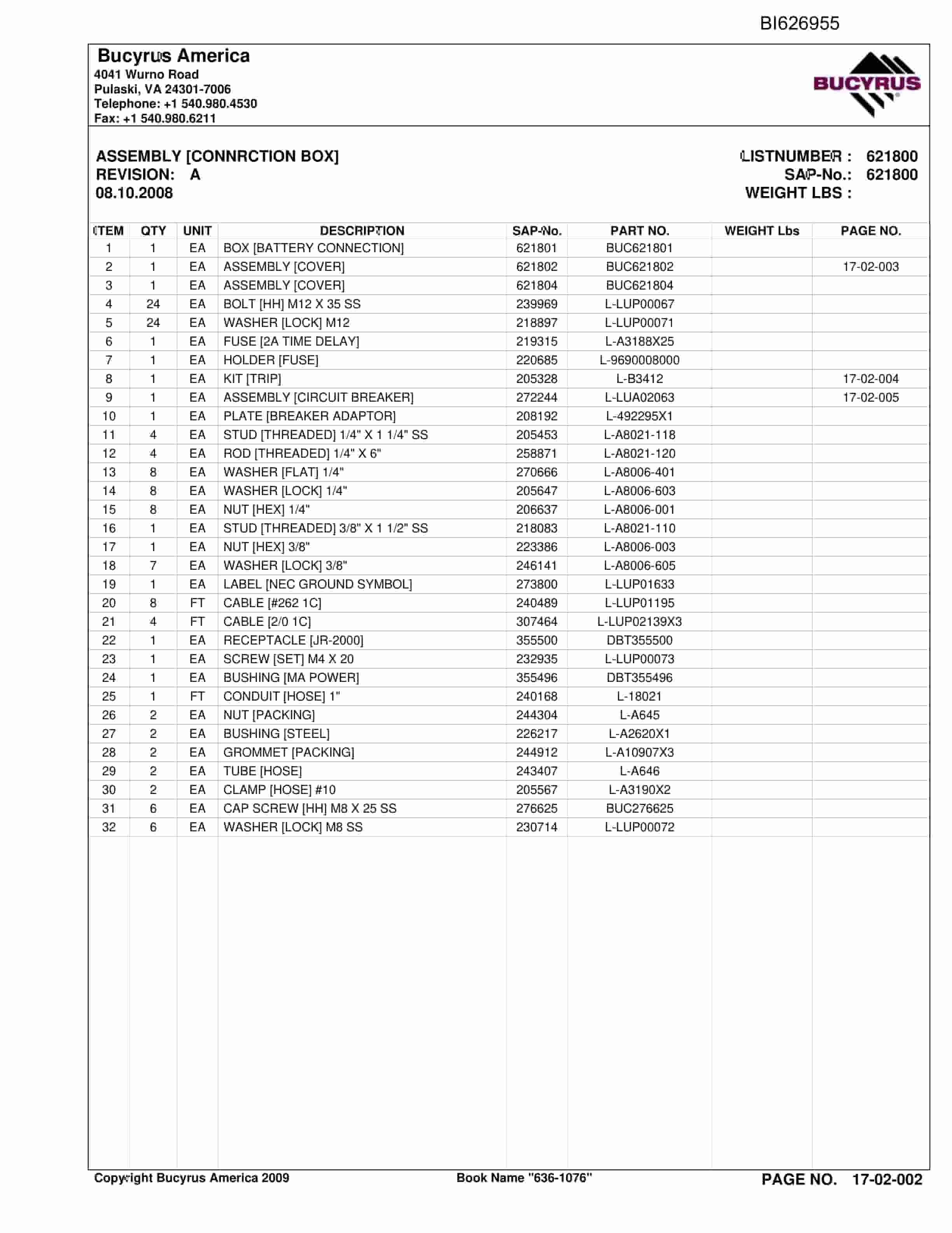 Caterpillar 636-1076 Versatrac Parts Manual BI626955-5