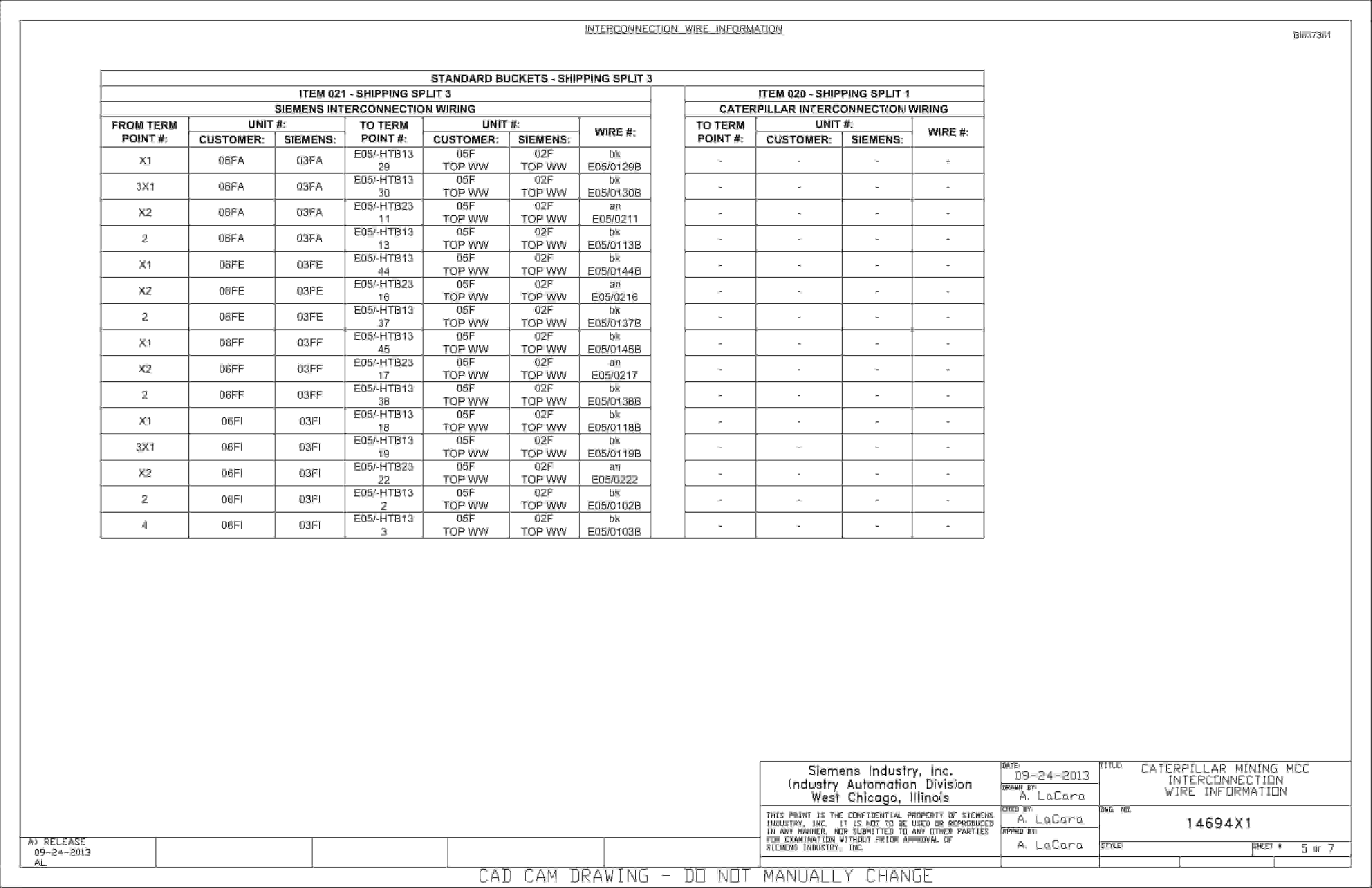 Caterpillar 7495 HD Shovel Motor Control Center Wiring Diagrams BI637361 3 Caterpillar 7495 HD Shovel Motor Control Center Wiring Diagrams BI637361 - Image 3