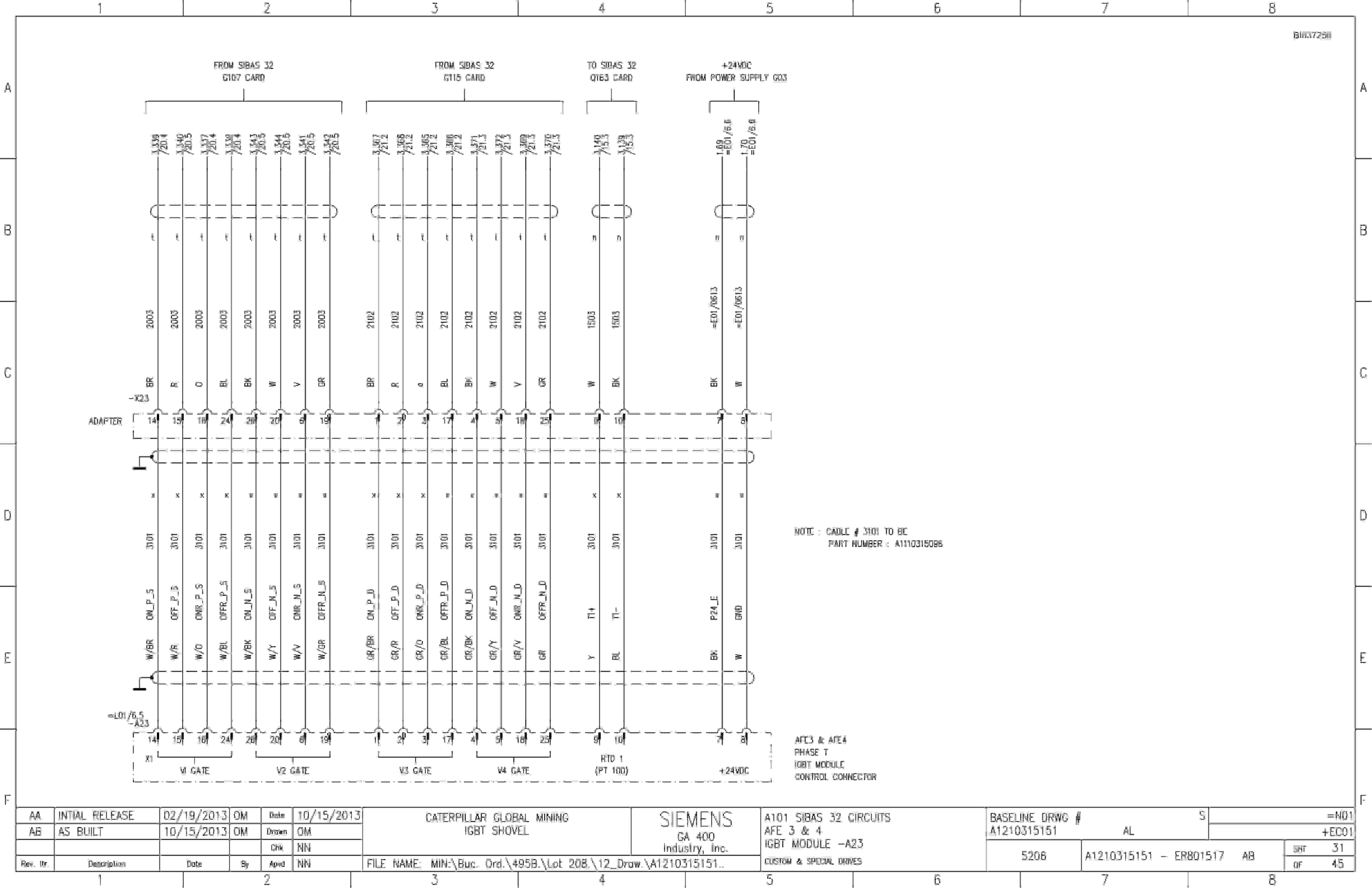 Caterpillar 7495 HF, HD Shovel IGBT Drive System Wiring Diagrams BI637256 2 Caterpillar 7495 HF, HD Shovel IGBT Drive System Wiring Diagrams BI637256 - Image 2