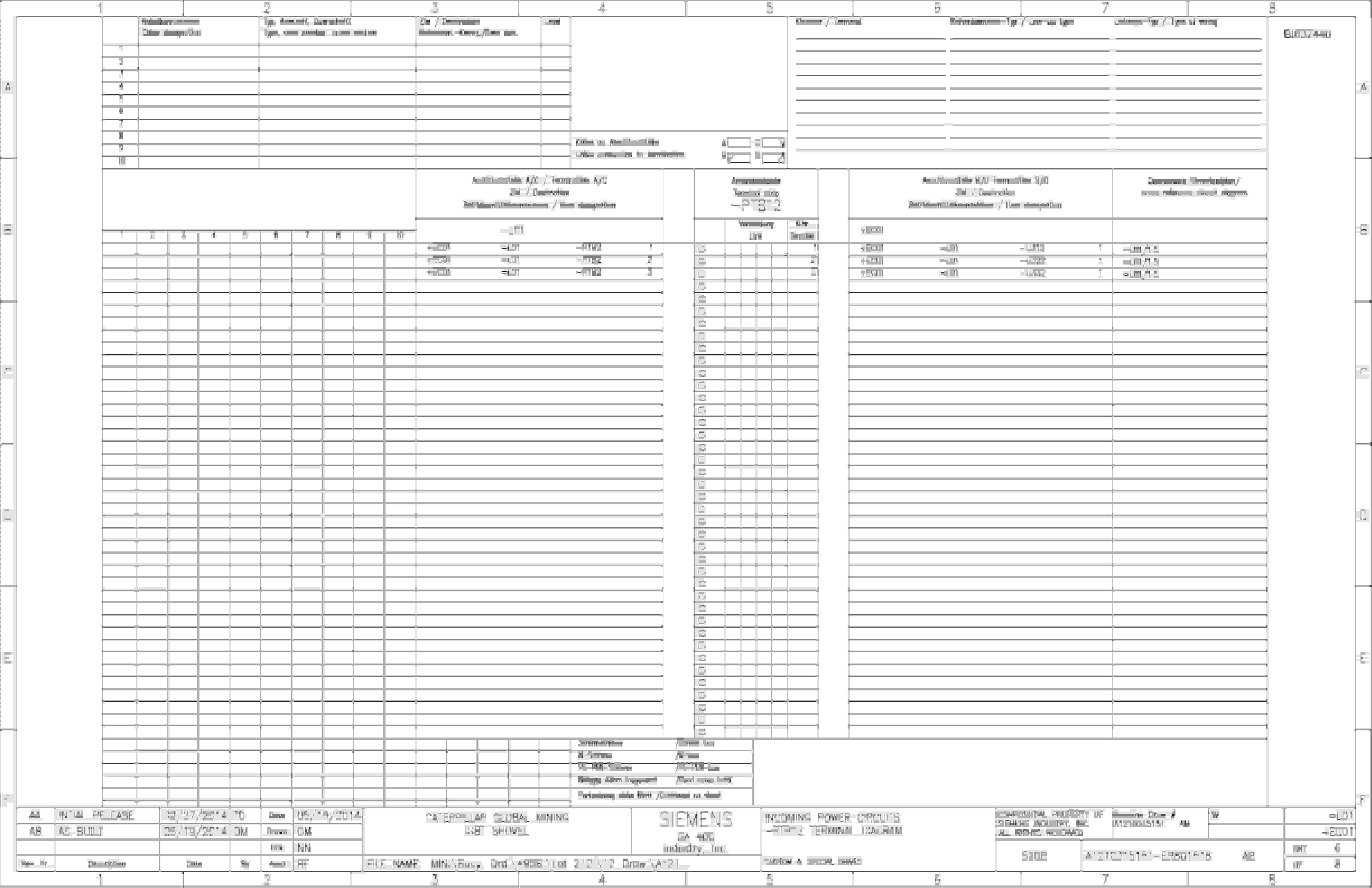 Caterpillar 7495 HF, HD Shovel IGBT Drive System Wiring Diagrams BI637440 5 Caterpillar 7495 HF, HD Shovel IGBT Drive System Wiring Diagrams BI637440 - Image 5