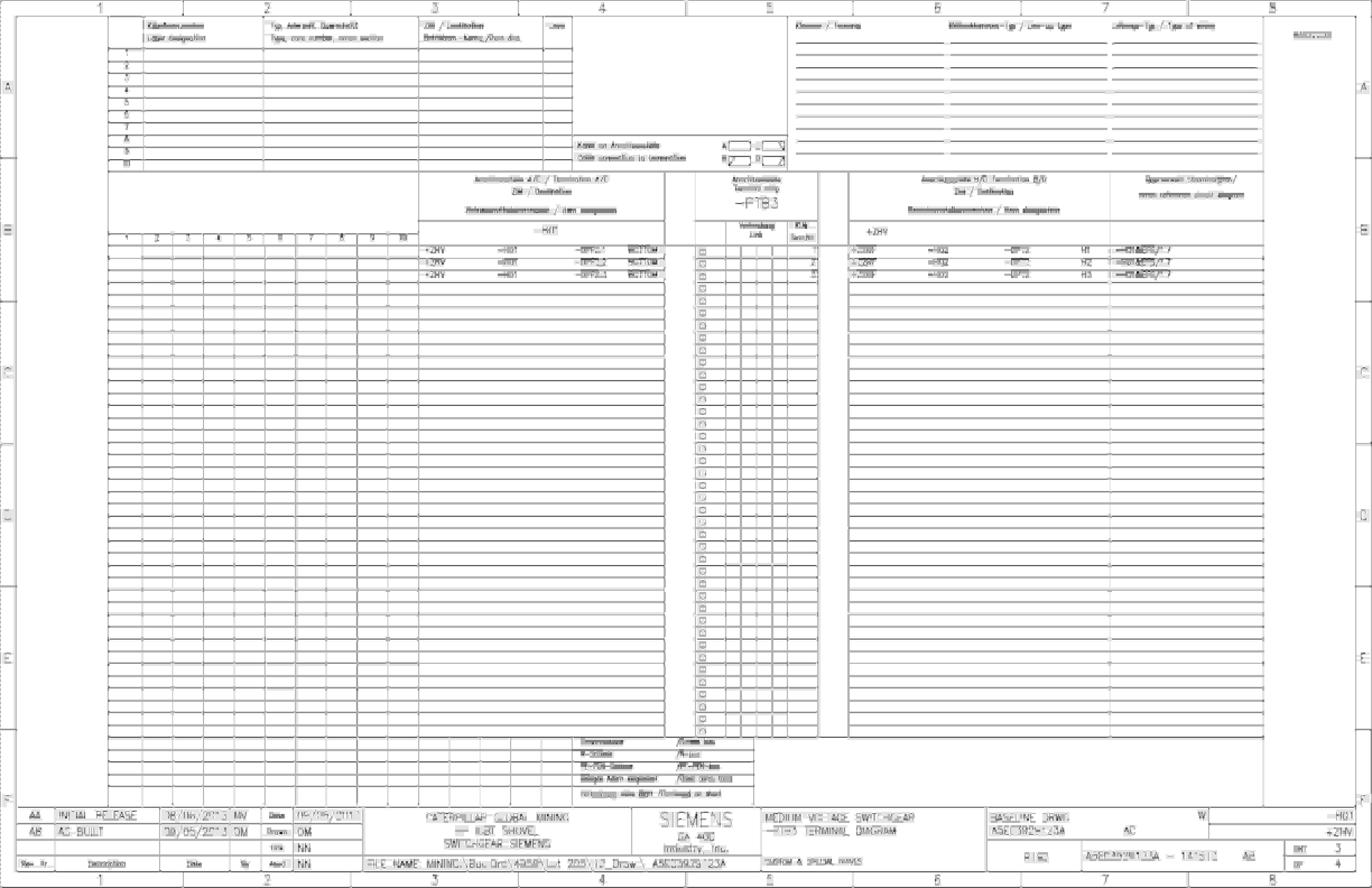 Caterpillar 7495 HF, HD Shovel MV Switchgear Wiring Diagrams BI637225 5 Caterpillar 7495 HF, HD Shovel MV Switchgear Wiring Diagrams BI637225 - Image 5