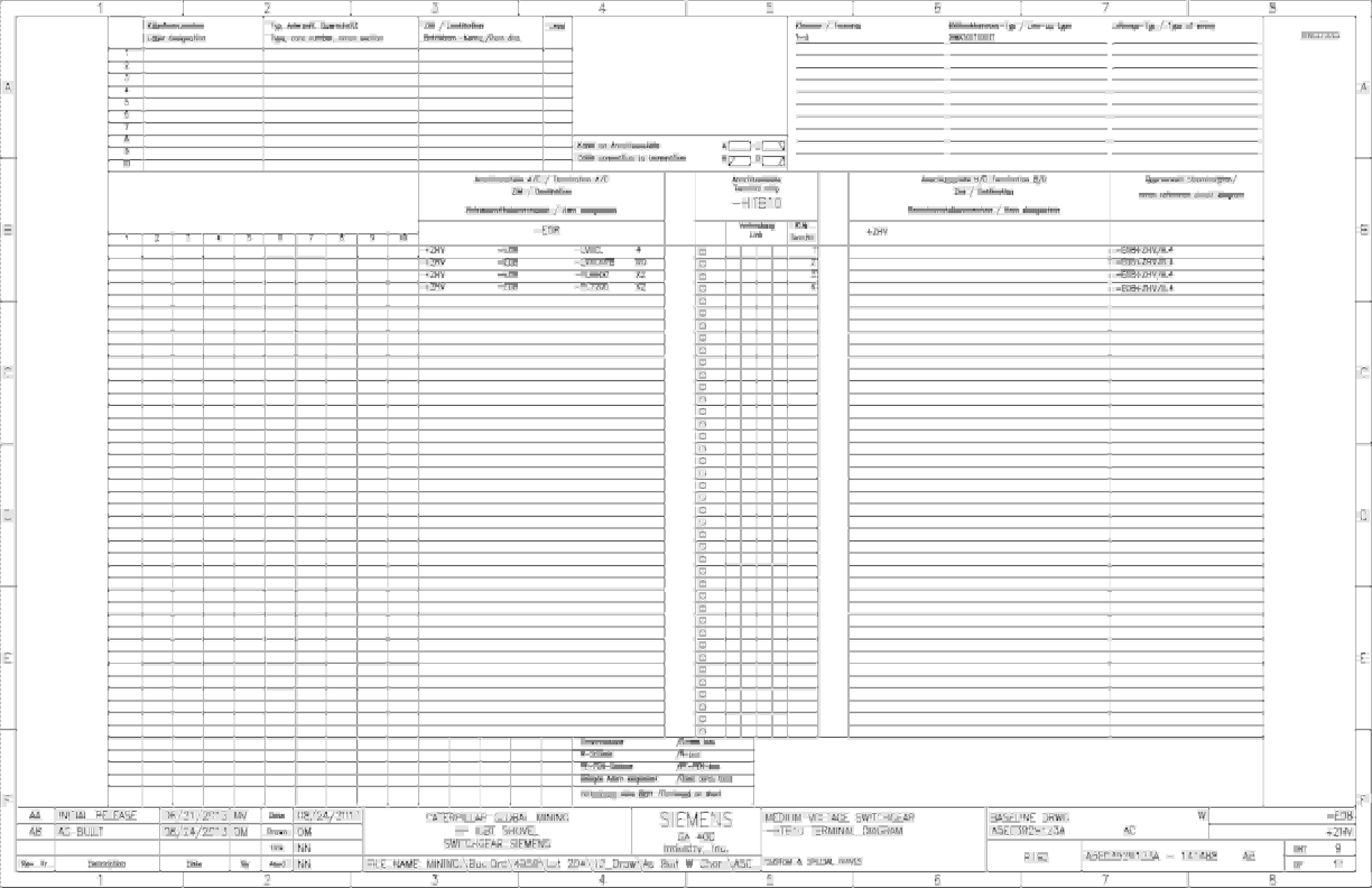Caterpillar 7495 HF, HD Shovel MV Switchgear Wiring Diagrams BI637233 3 Caterpillar 7495 HF, HD Shovel MV Switchgear Wiring Diagrams BI637233 - Image 3