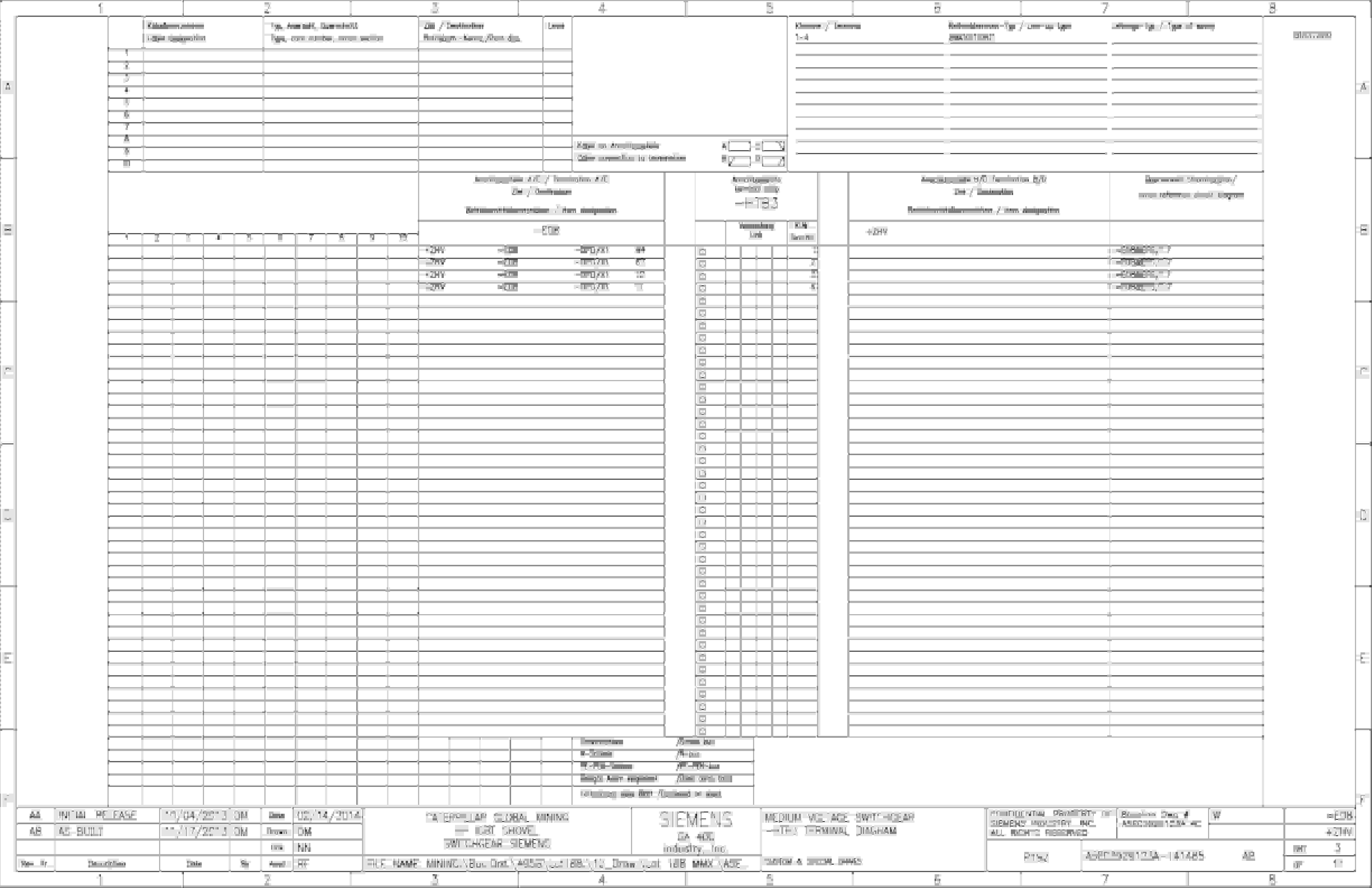 Caterpillar 7495 HF, HD Shovel MV Switchgear Wiring Diagrams BI637360 2 Caterpillar 7495 HF, HD Shovel MV Switchgear Wiring Diagrams BI637360 - Image 2