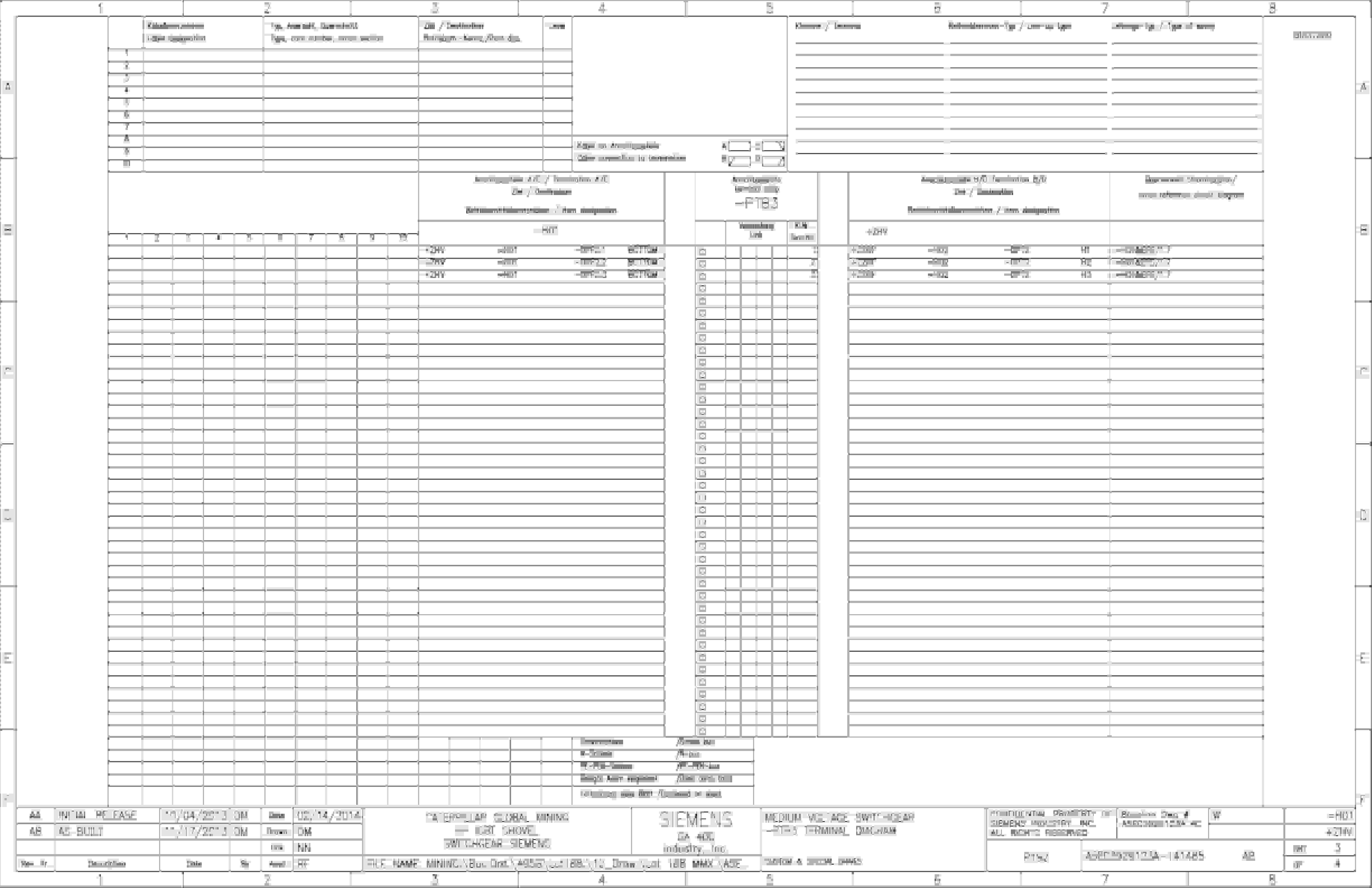 Caterpillar 7495 HF, HD Shovel MV Switchgear Wiring Diagrams BI637360 5 Caterpillar 7495 HF, HD Shovel MV Switchgear Wiring Diagrams BI637360 - Image 5