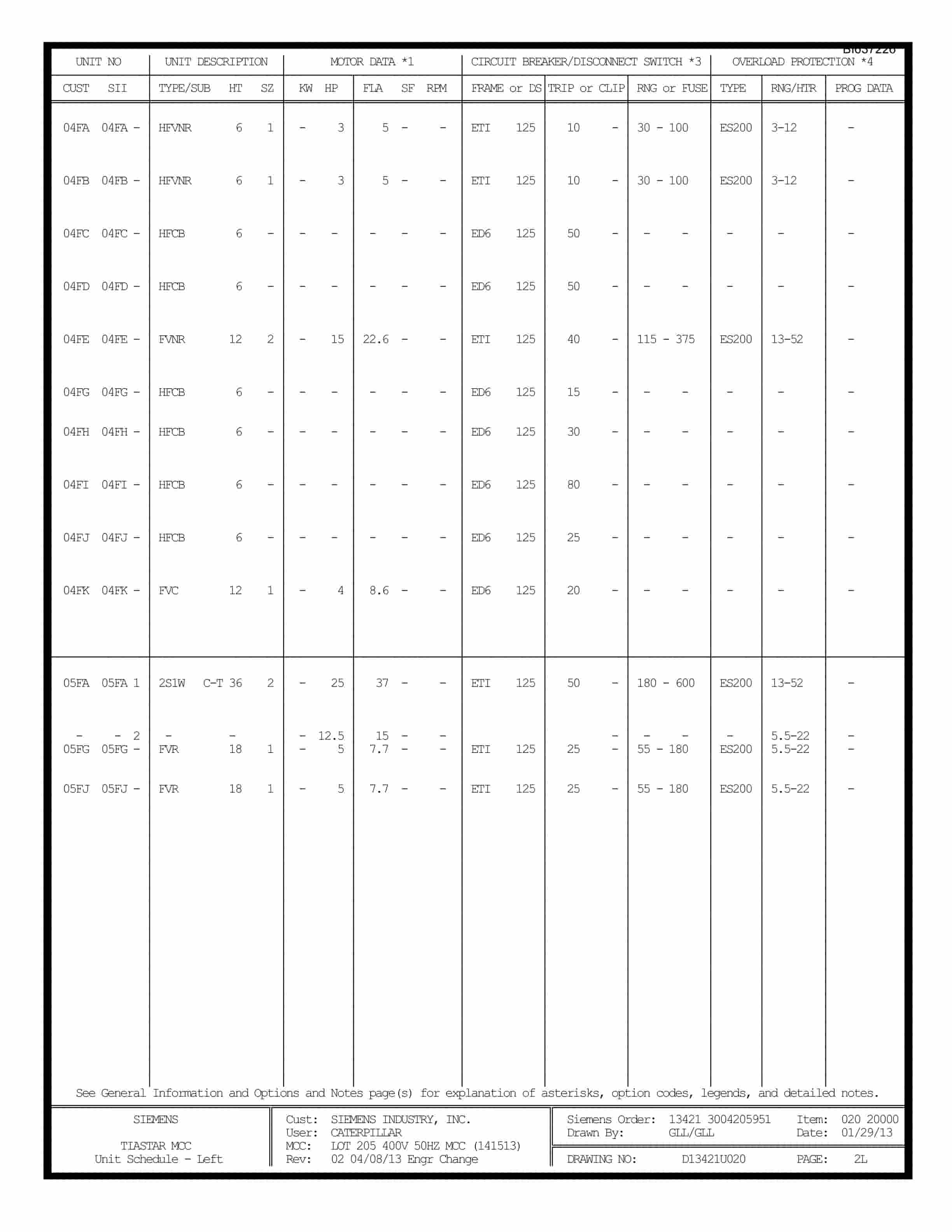 Caterpillar 7495 (HF) Shovel Motor Control Center Wiring Diagrams BI637226 2 Caterpillar 7495 (HF) Shovel Motor Control Center Wiring Diagrams BI637226 - Image 2