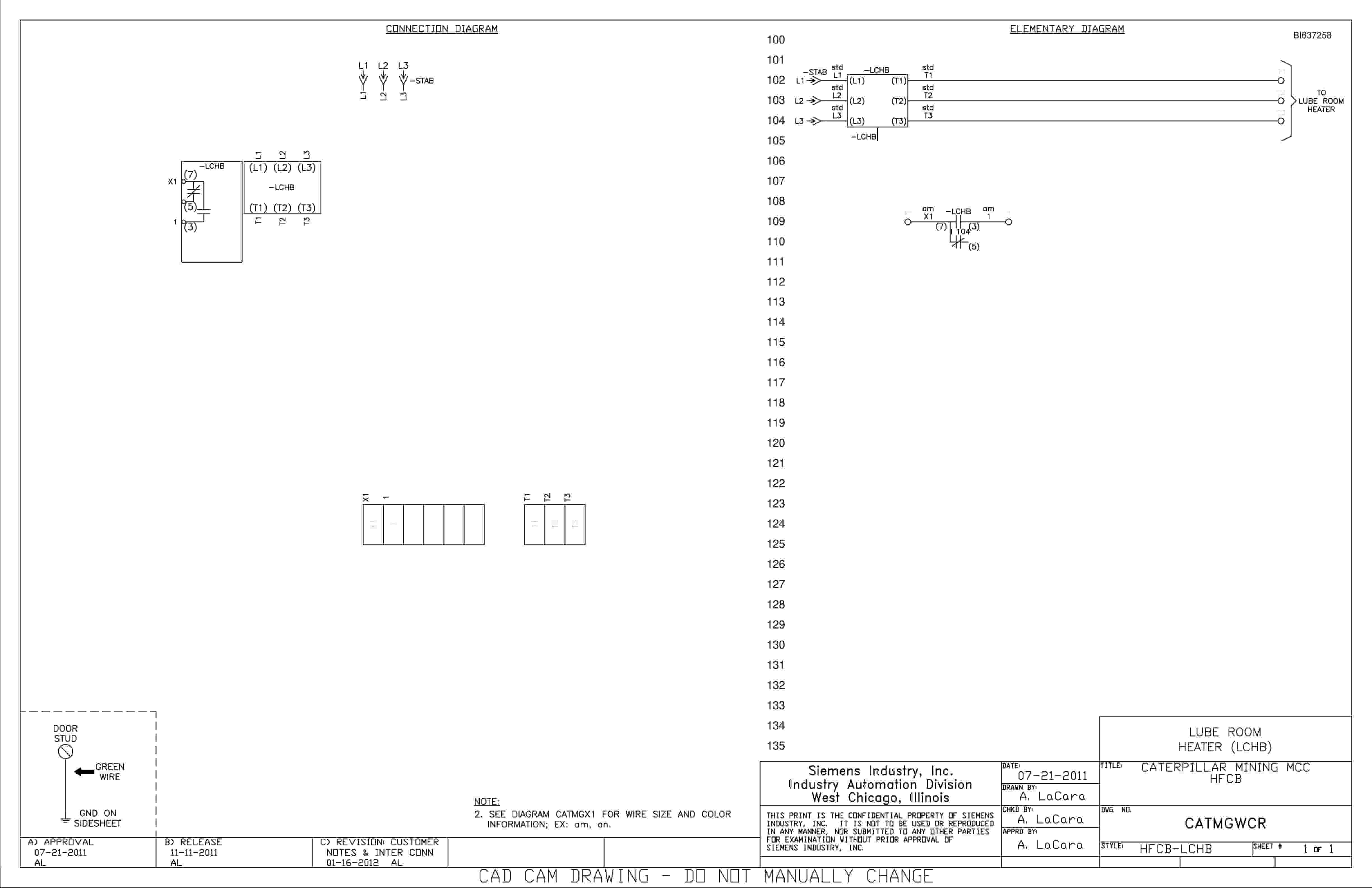 Caterpillar 7495 (HF) Shovel Motor Control Center Wiring Diagrams BI637258 5 Caterpillar 7495 (HF) Shovel Motor Control Center Wiring Diagrams BI637258 - Image 5