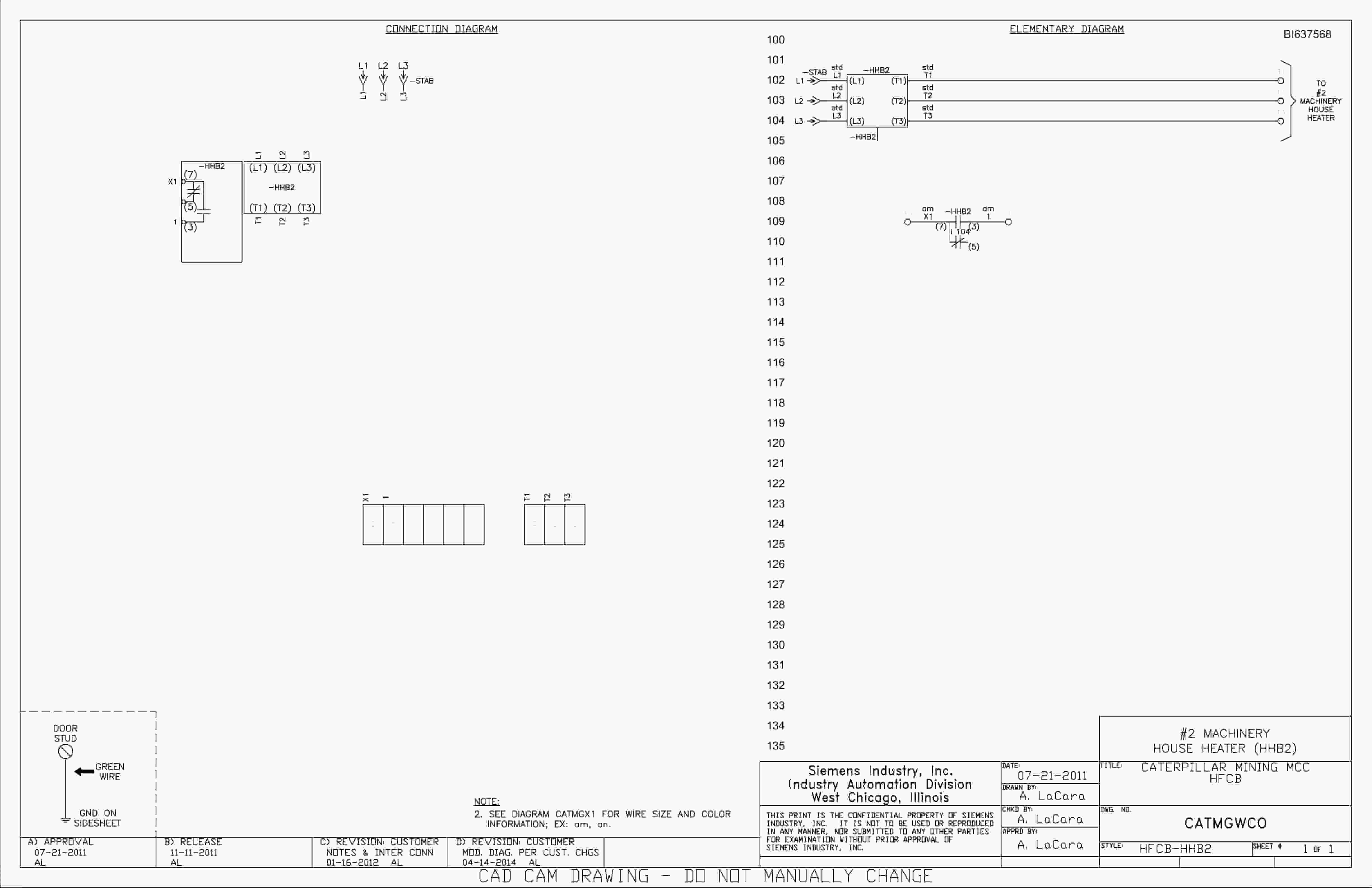 Caterpillar 7495 (HF) Shovel Motor Control Center Wiring Diagrams BI637568 4 Caterpillar 7495 (HF) Shovel Motor Control Center Wiring Diagrams BI637568 - Image 4