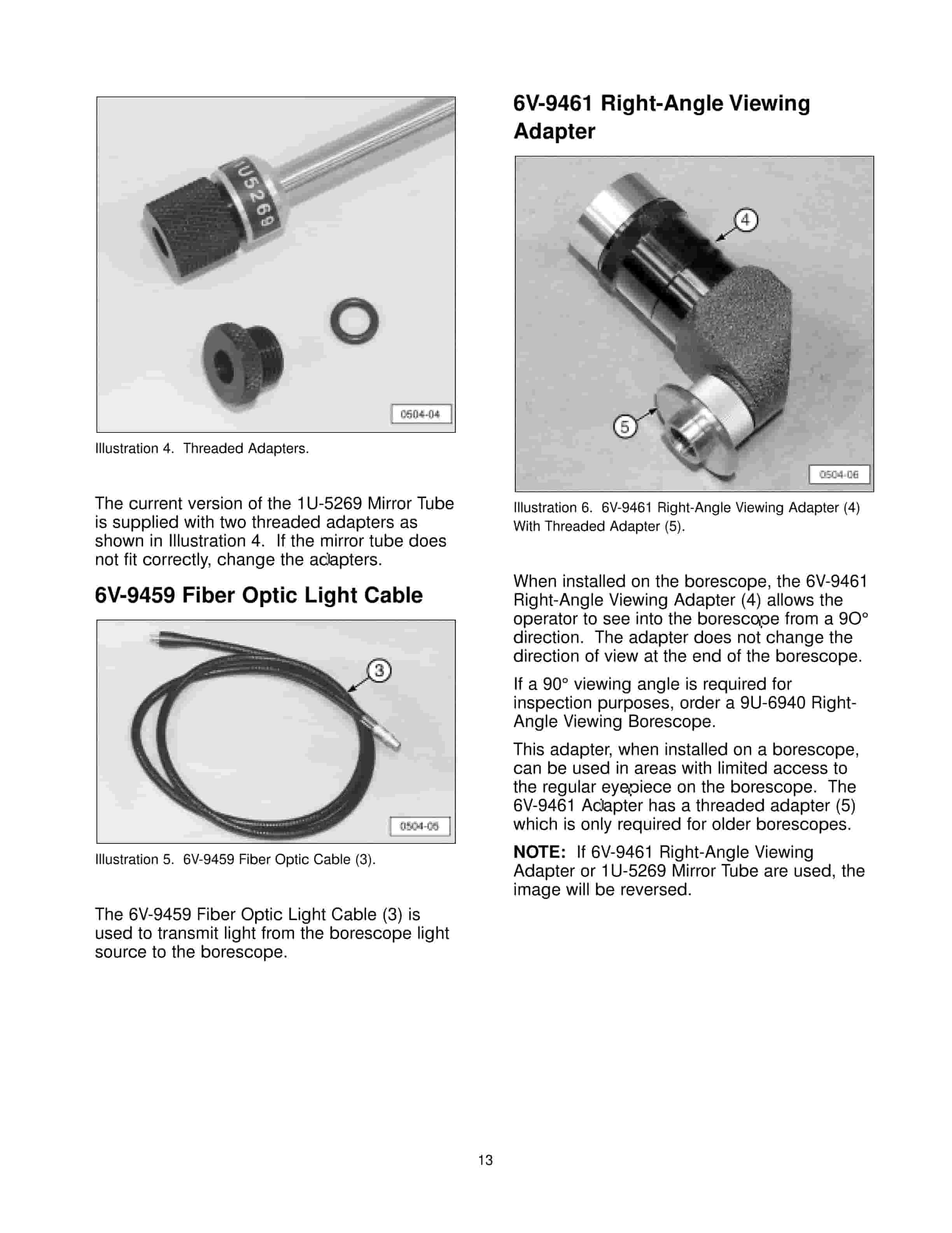 Caterpillar 8T-9290 to 186-0180 Inspection BOrescopes Tool Operating Manual NEHS0504-04 2 Caterpillar 8T-9290 to 186-0180 Inspection BOrescopes Tool Operating Manual NEHS0504-04-2