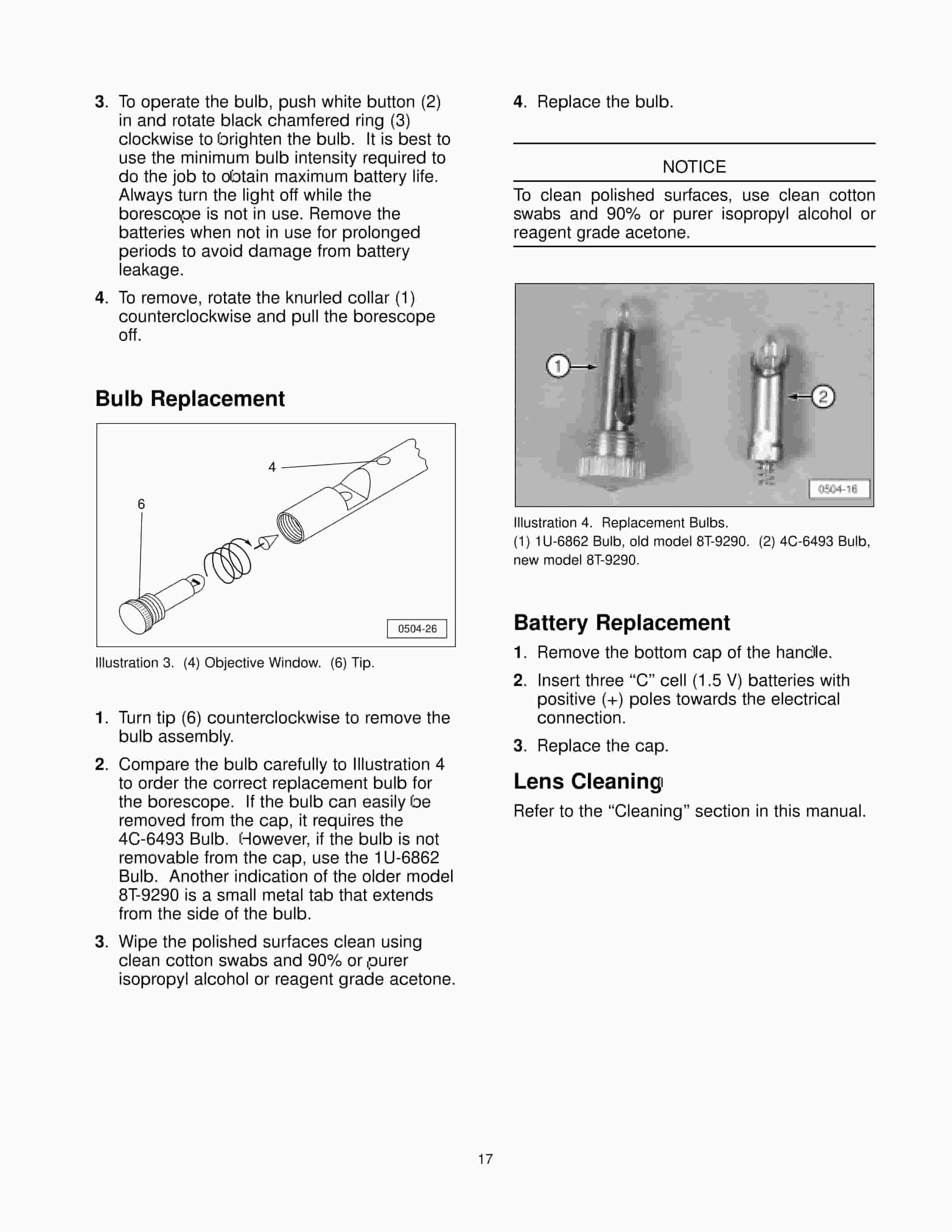 Caterpillar 8T-9290 to 186-0180 Inspection BOrescopes Tool Operating Manual NEHS0504-04 3 Caterpillar 8T-9290 to 186-0180 Inspection BOrescopes Tool Operating Manual NEHS0504-04-3