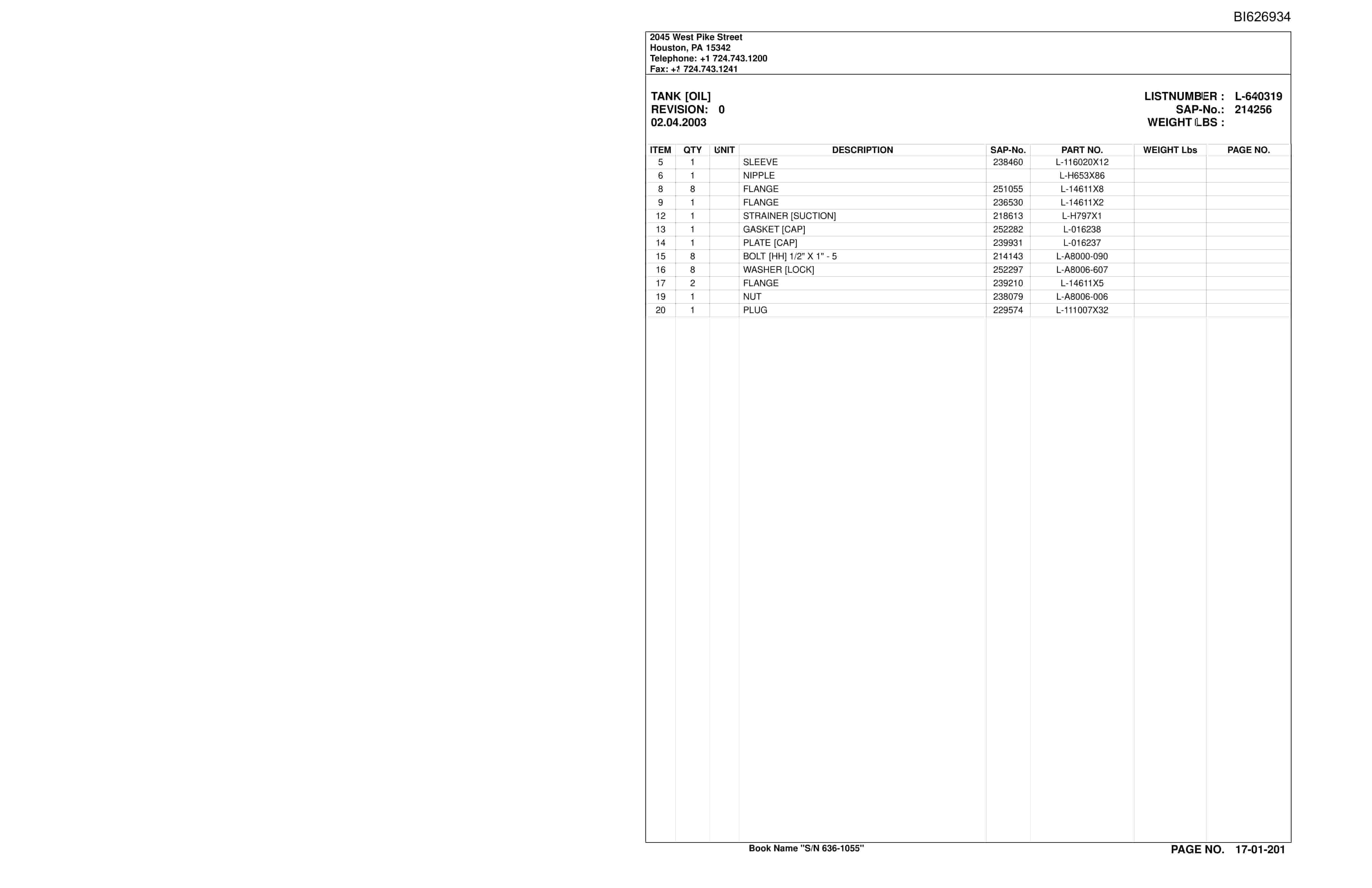 Caterpillar 92885 Shenhua International Parts Manual BI626934-2