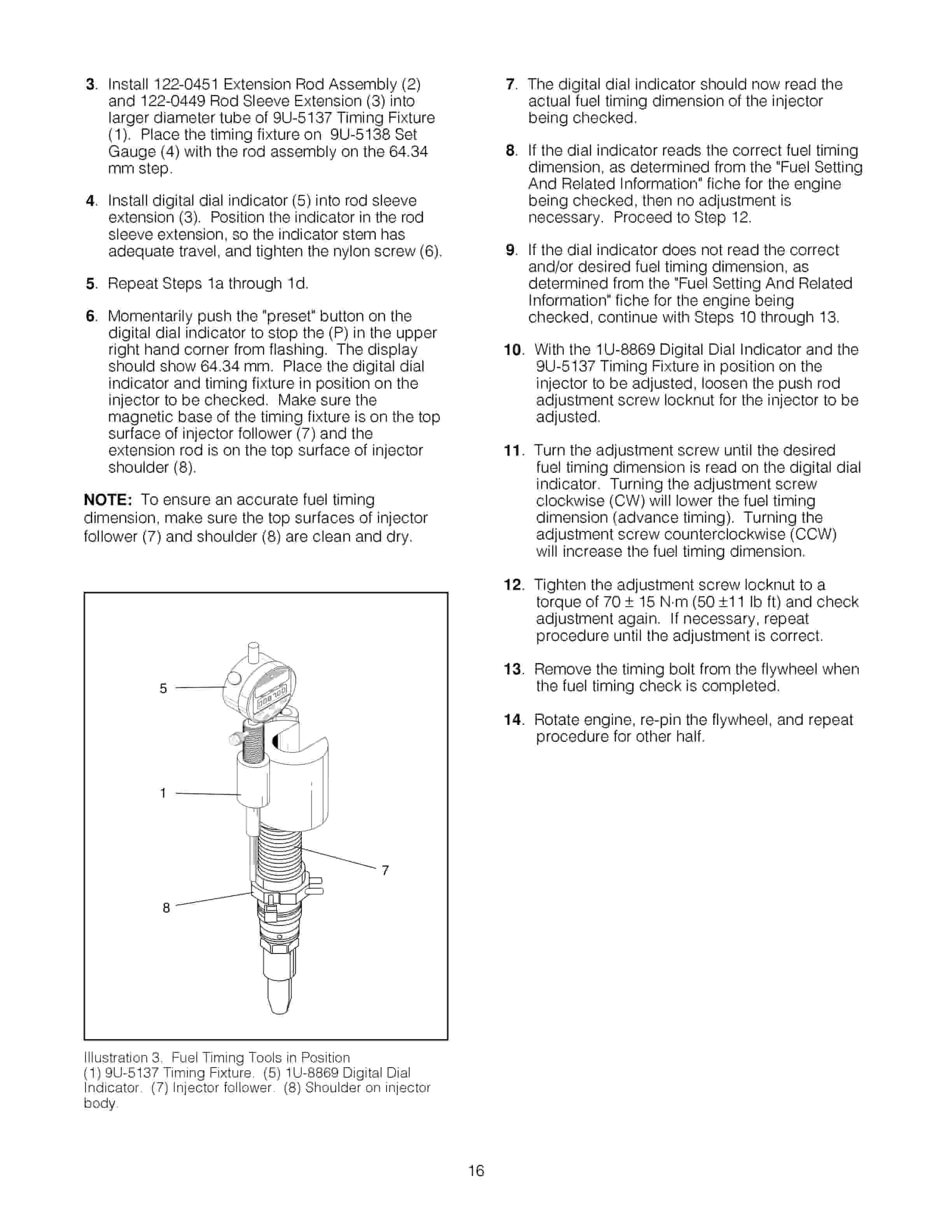 Caterpillar 9U-5132 Timing And Fuel System Setting Tool Group Tool Operating Manual NEHS0666-4