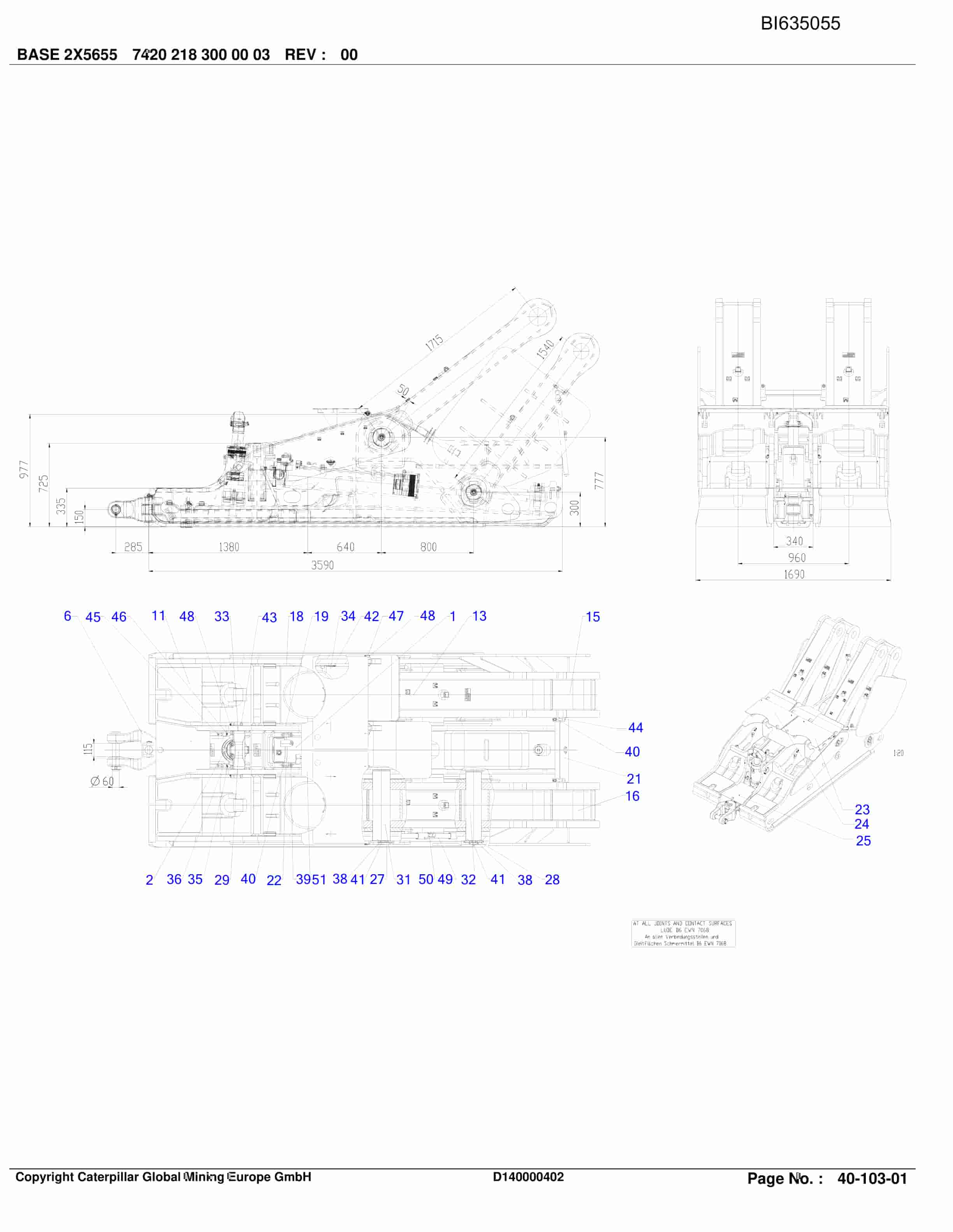 Caterpillar ADRIYALA Shearer System Parts Manual BI635055-4