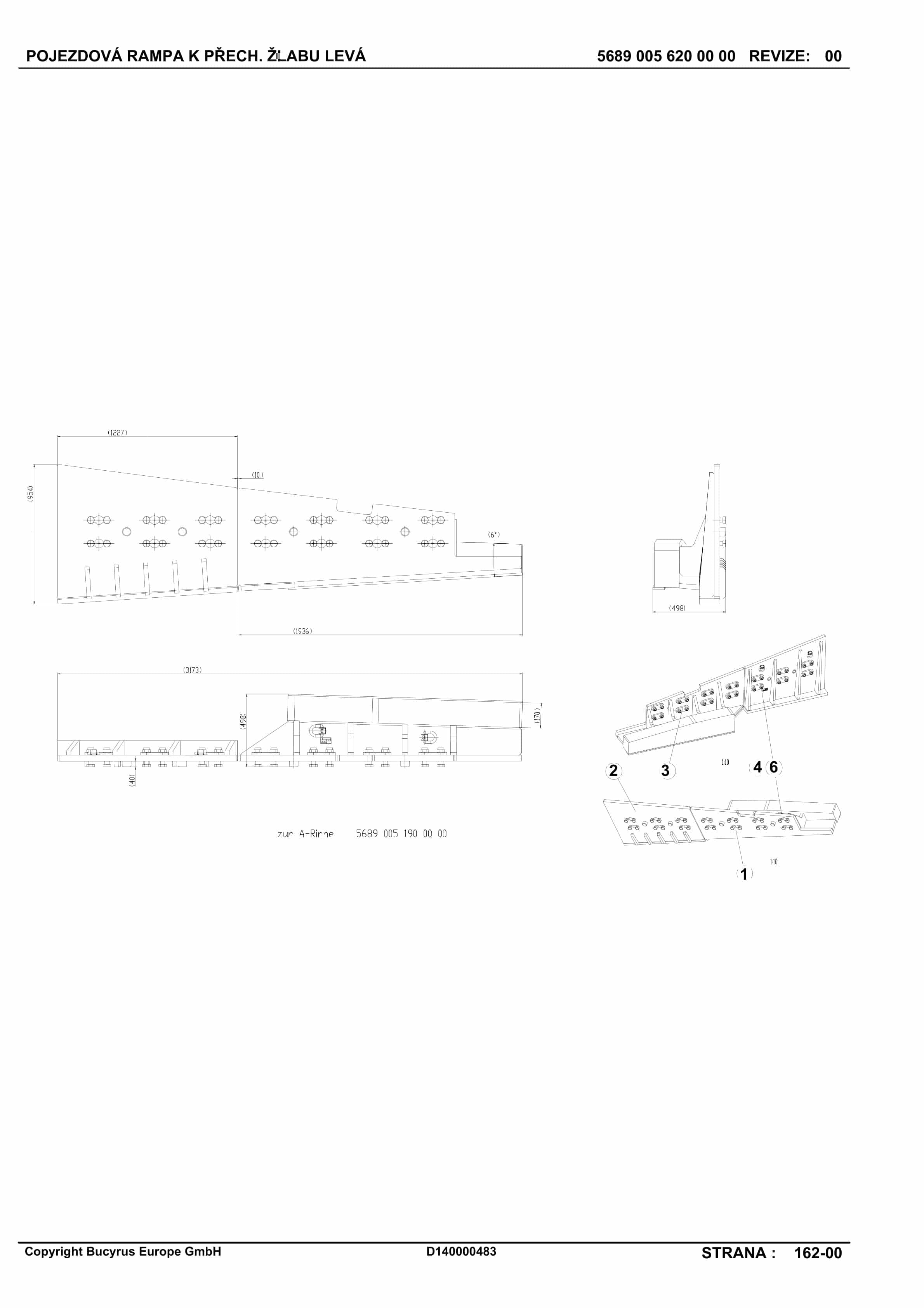 Caterpillar AFC, BSL, Roof Support Parts Manual BI628488-3