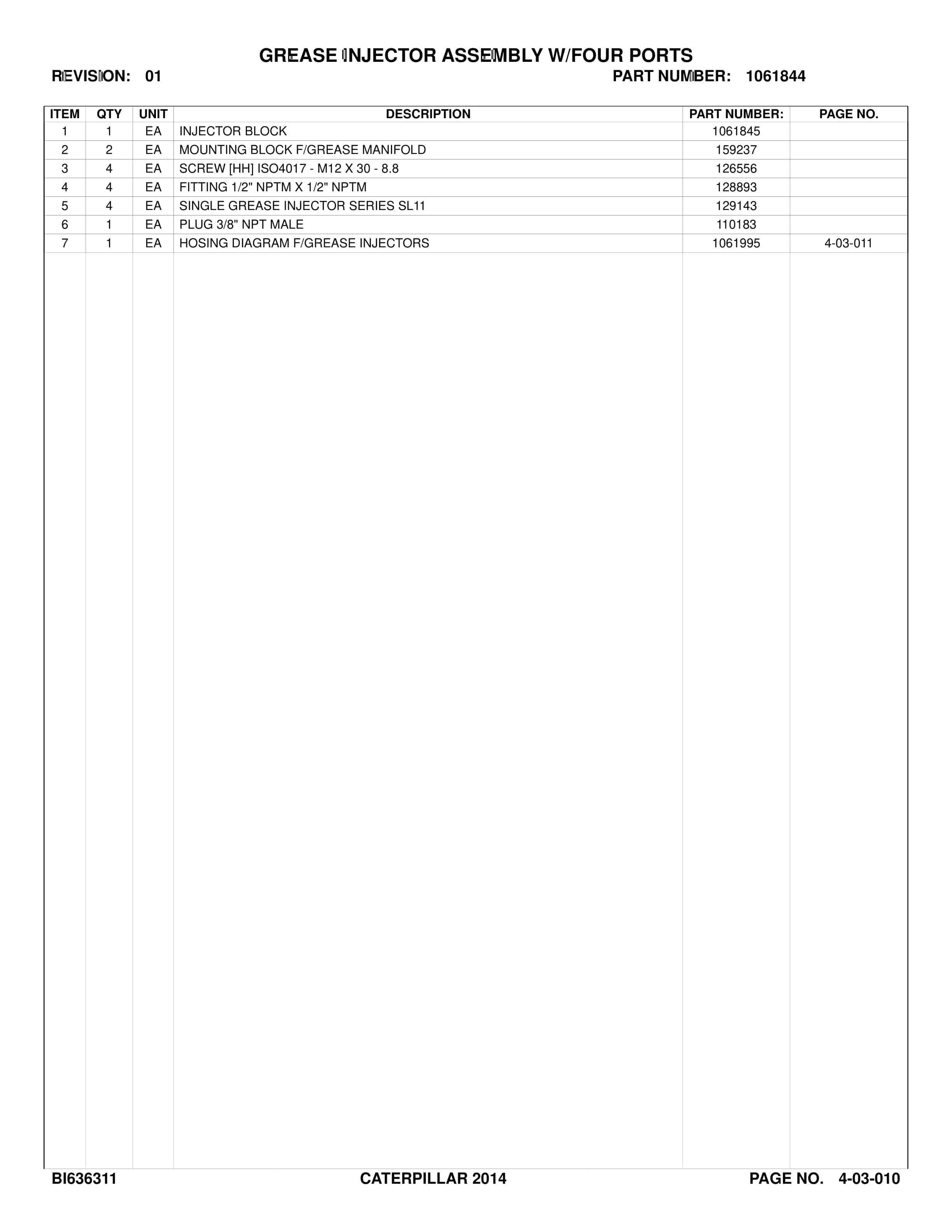 Caterpillar AFC Longwall System Parts Catalog BI636311-5