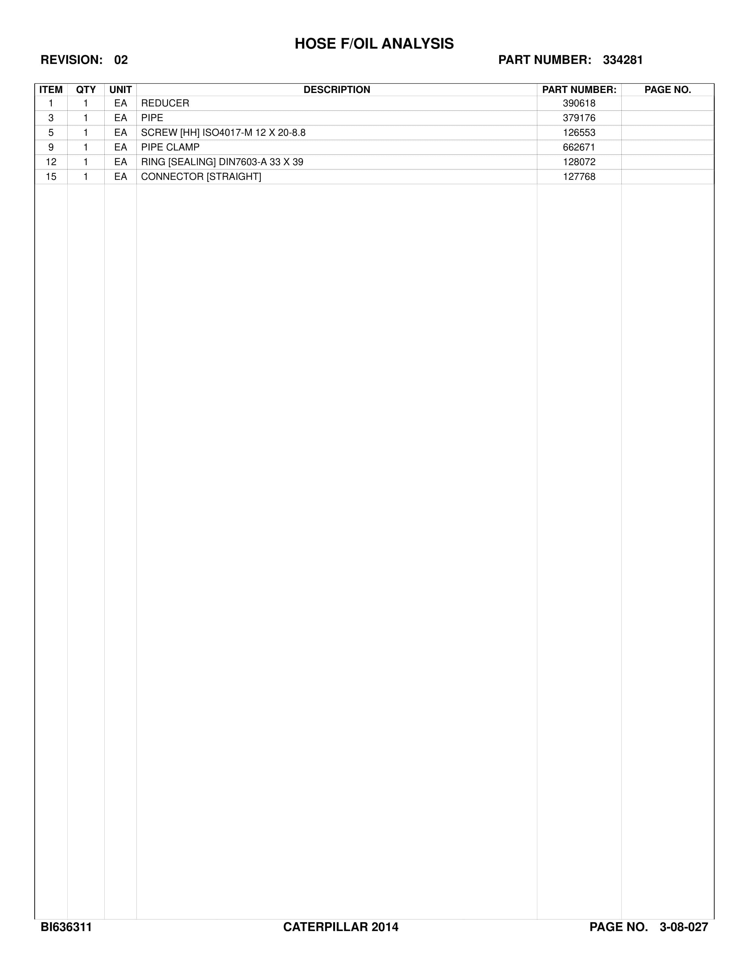 Caterpillar AFC Longwall System Parts Catalog BI636312-5