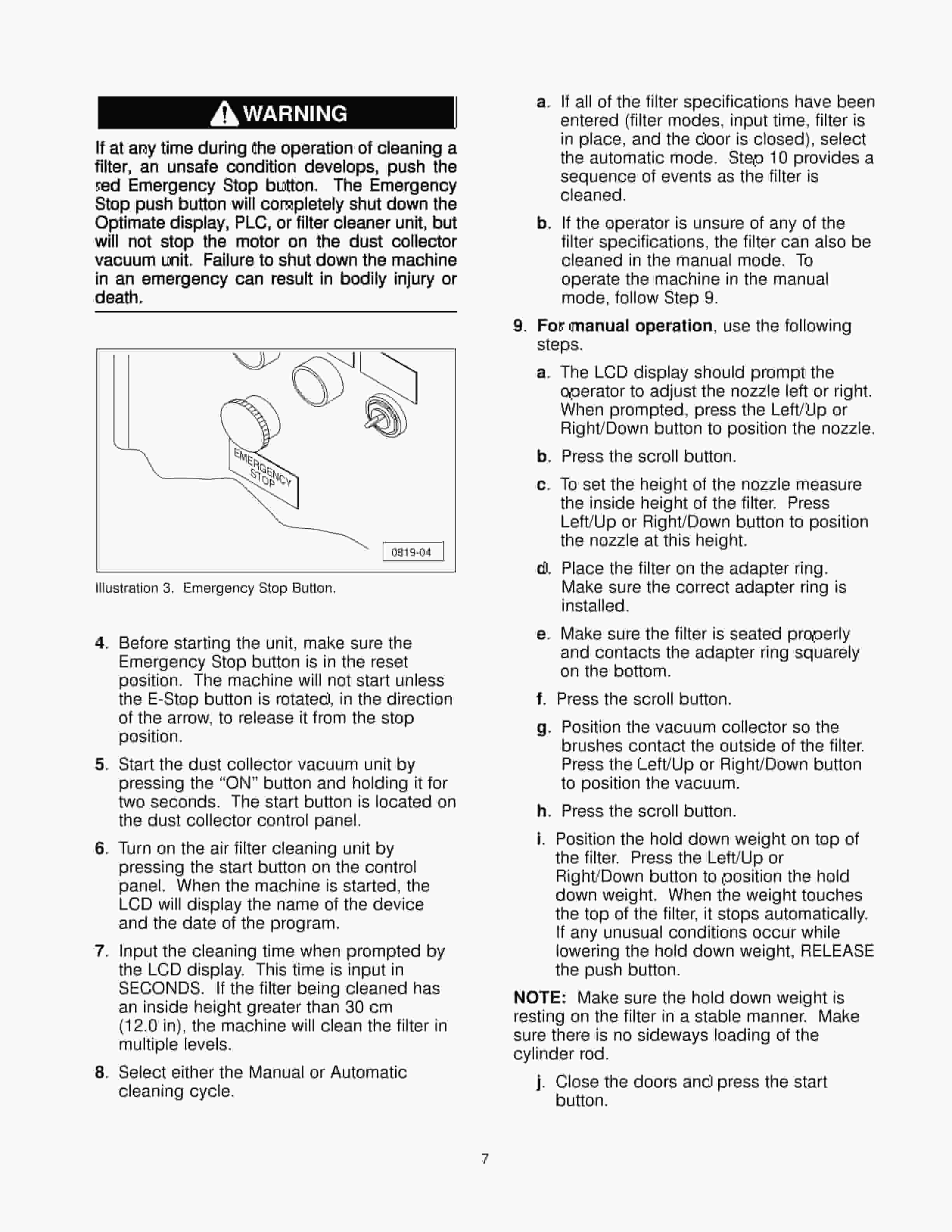 Caterpillar Air Filter Cleaning System For Cleaning Caterpillar Air Filters Tool Operating Manual NEHS0819 2 Caterpillar Air Filter Cleaning System For Cleaning Caterpillar Air Filters Tool Operating Manual NEHS0819-2