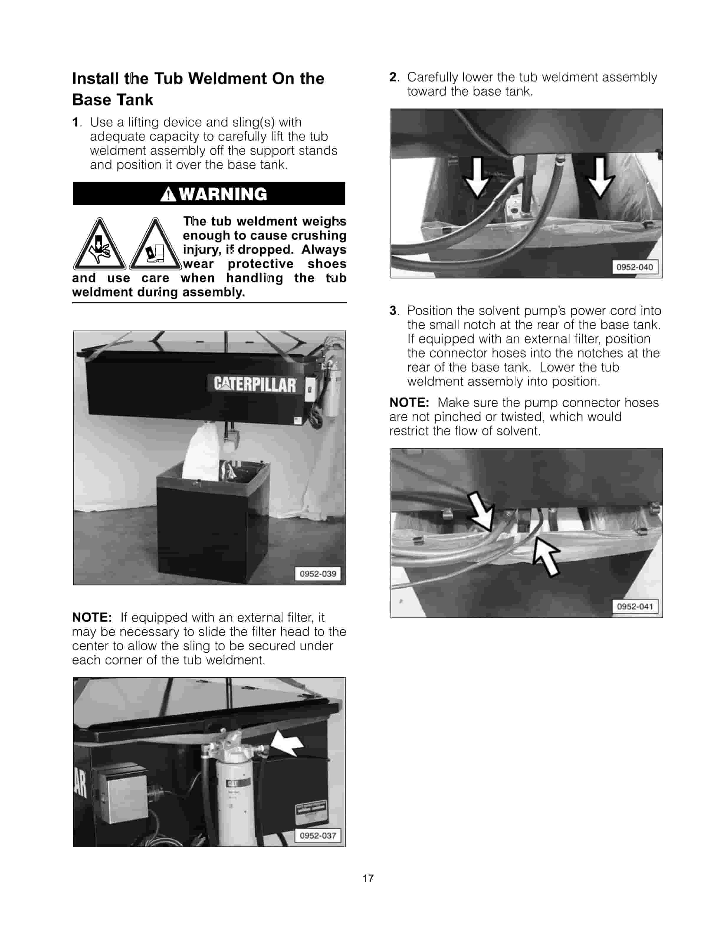 Caterpillar Base-Mounted Recirculating Parts Washers Tool Operating Manual NEHS0952-3