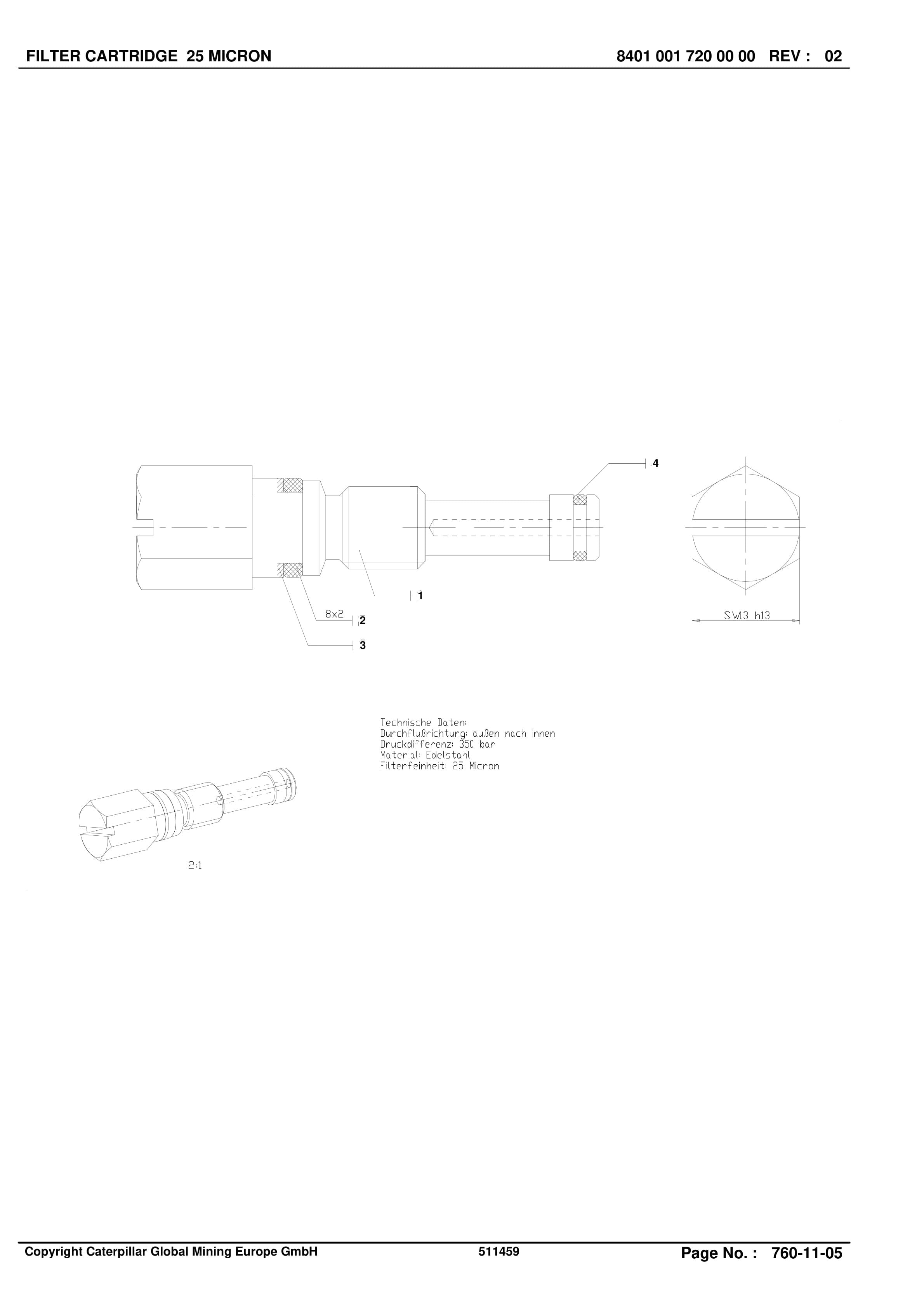 Caterpillar Beamed StageLoader Parts Manual BI628675-4