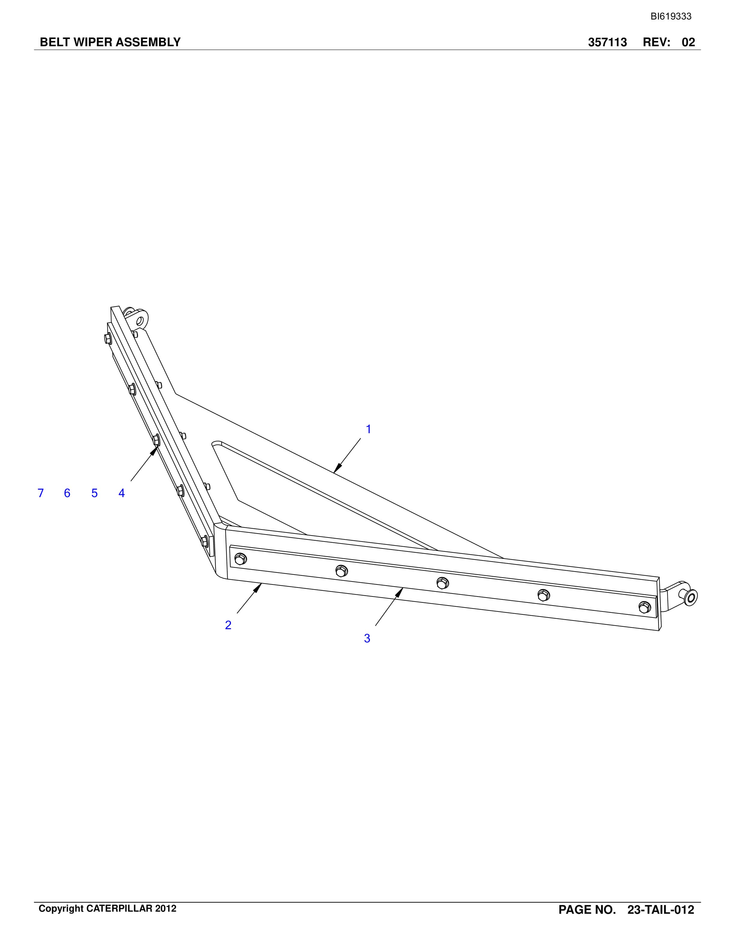 Caterpillar Belt System Parts And Service Manual BI619333-3