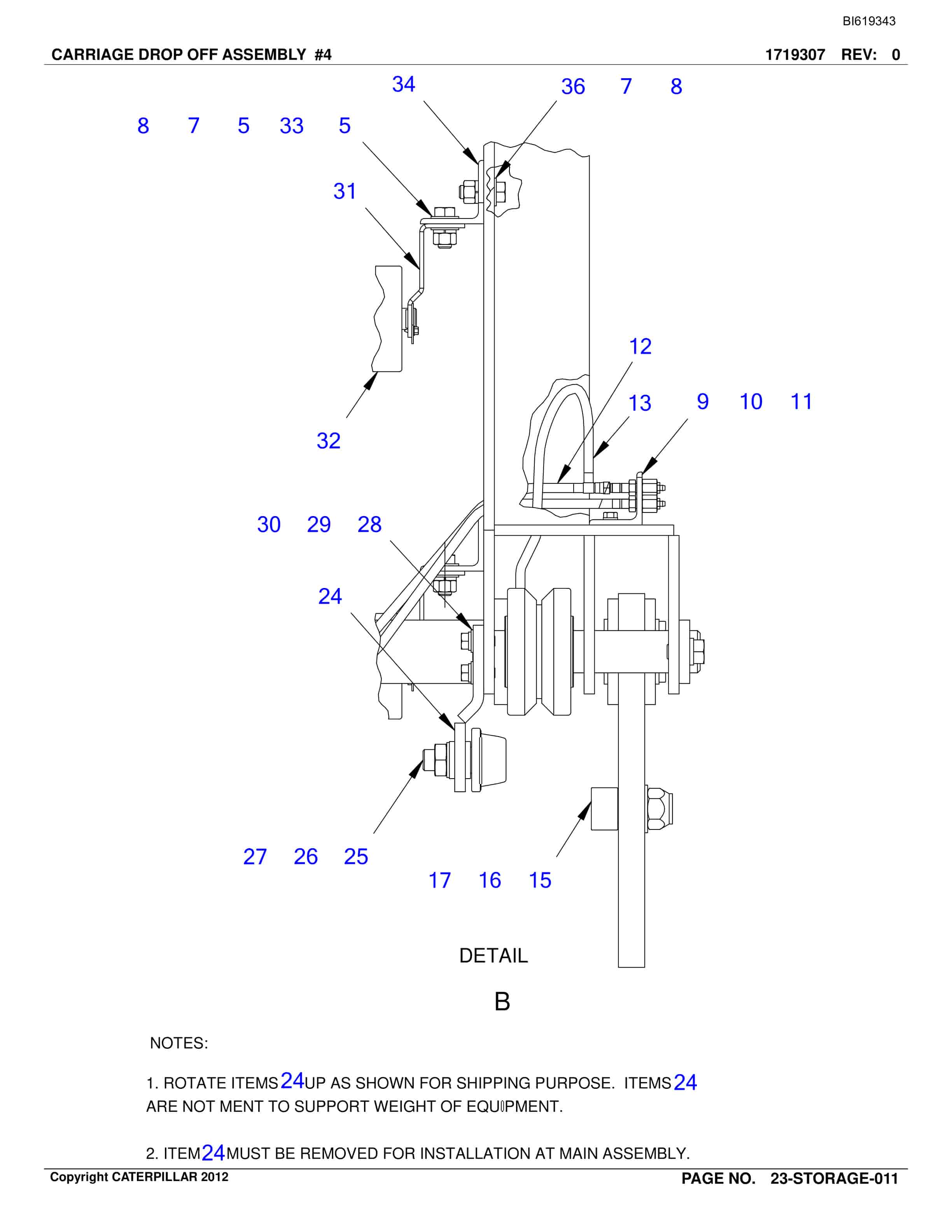 Caterpillar Belt System Parts And Service Manual BI619343-5