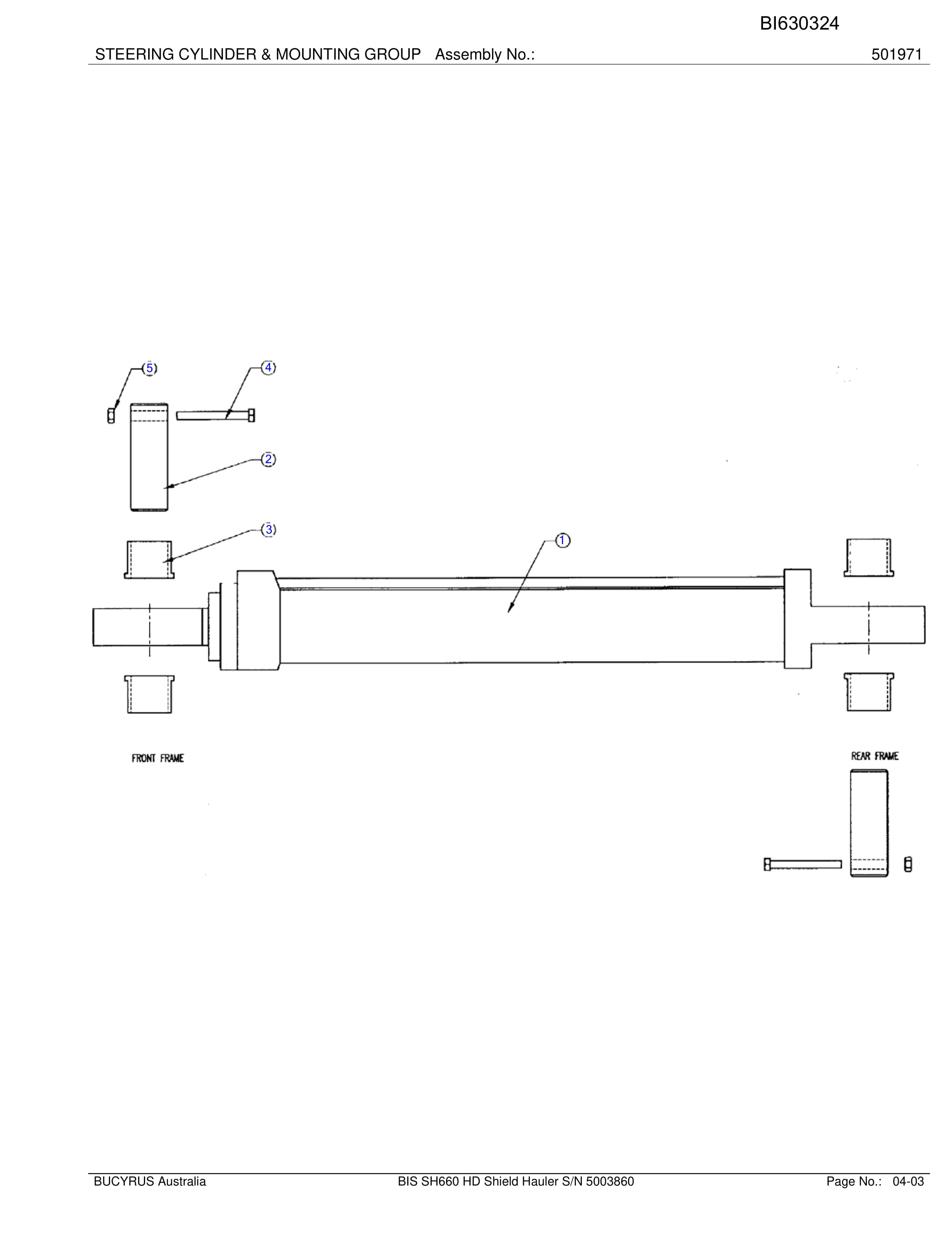 Caterpillar BIS SH660 HD Shield Hauler Parts Manual BI630324-2