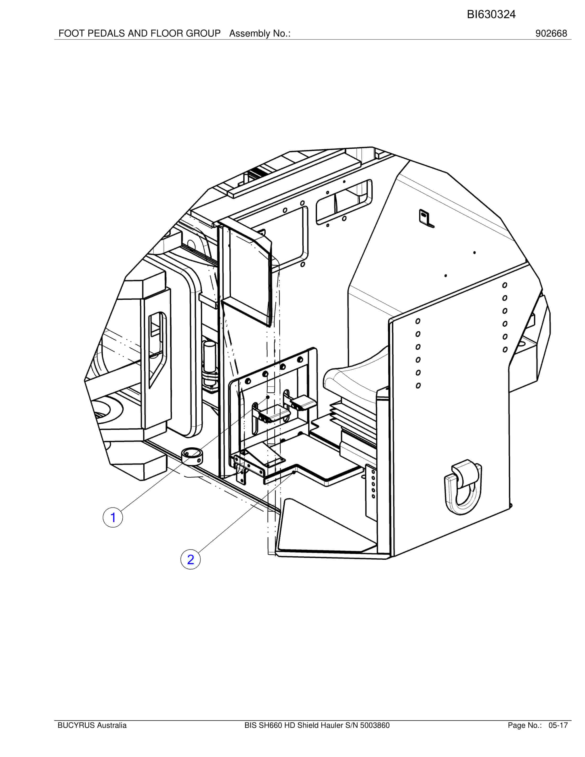 Caterpillar BIS SH660 HD Shield Hauler Parts Manual BI630324-4