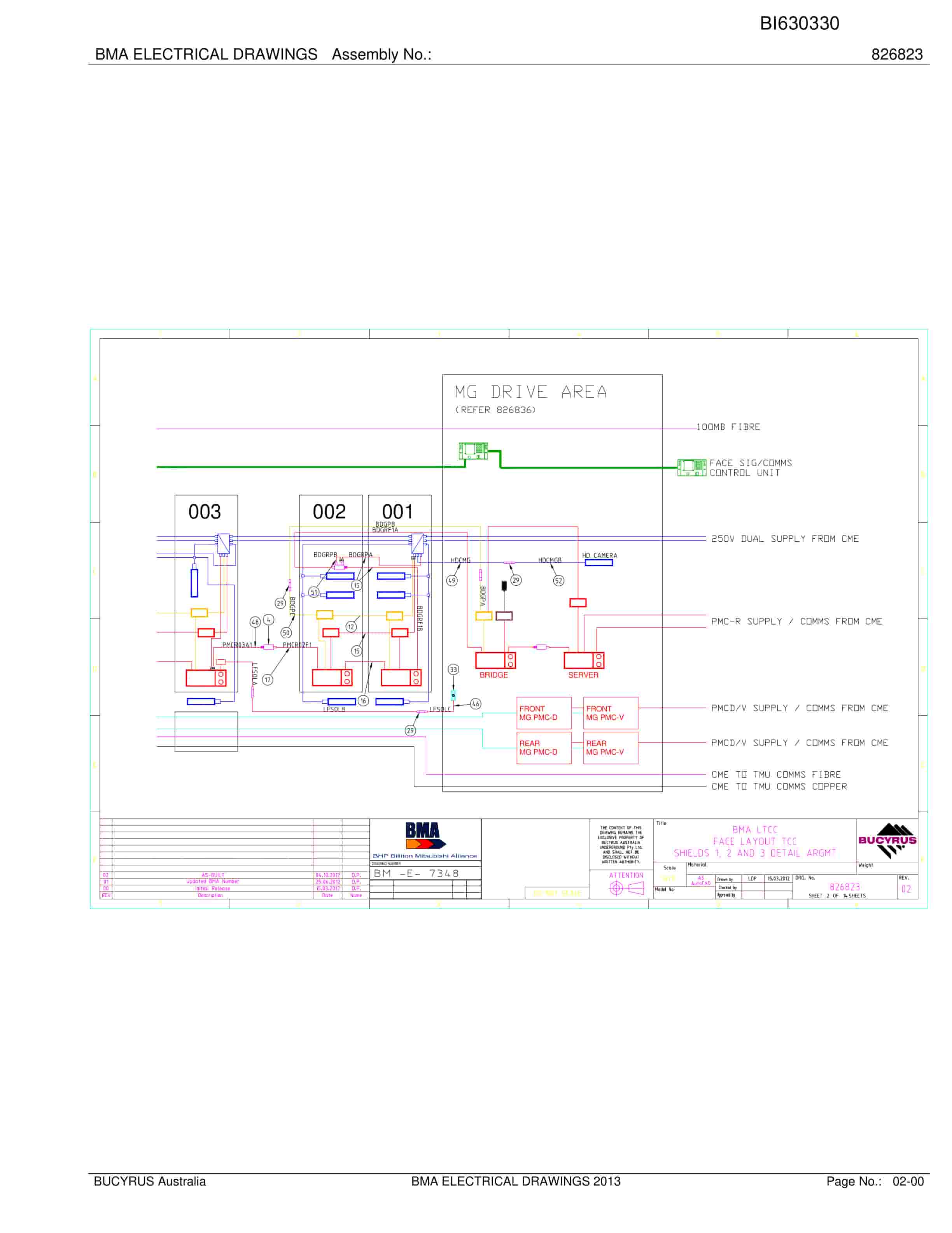 Caterpillar BMA Electrical Drawings Parts Manual BI630330-5
