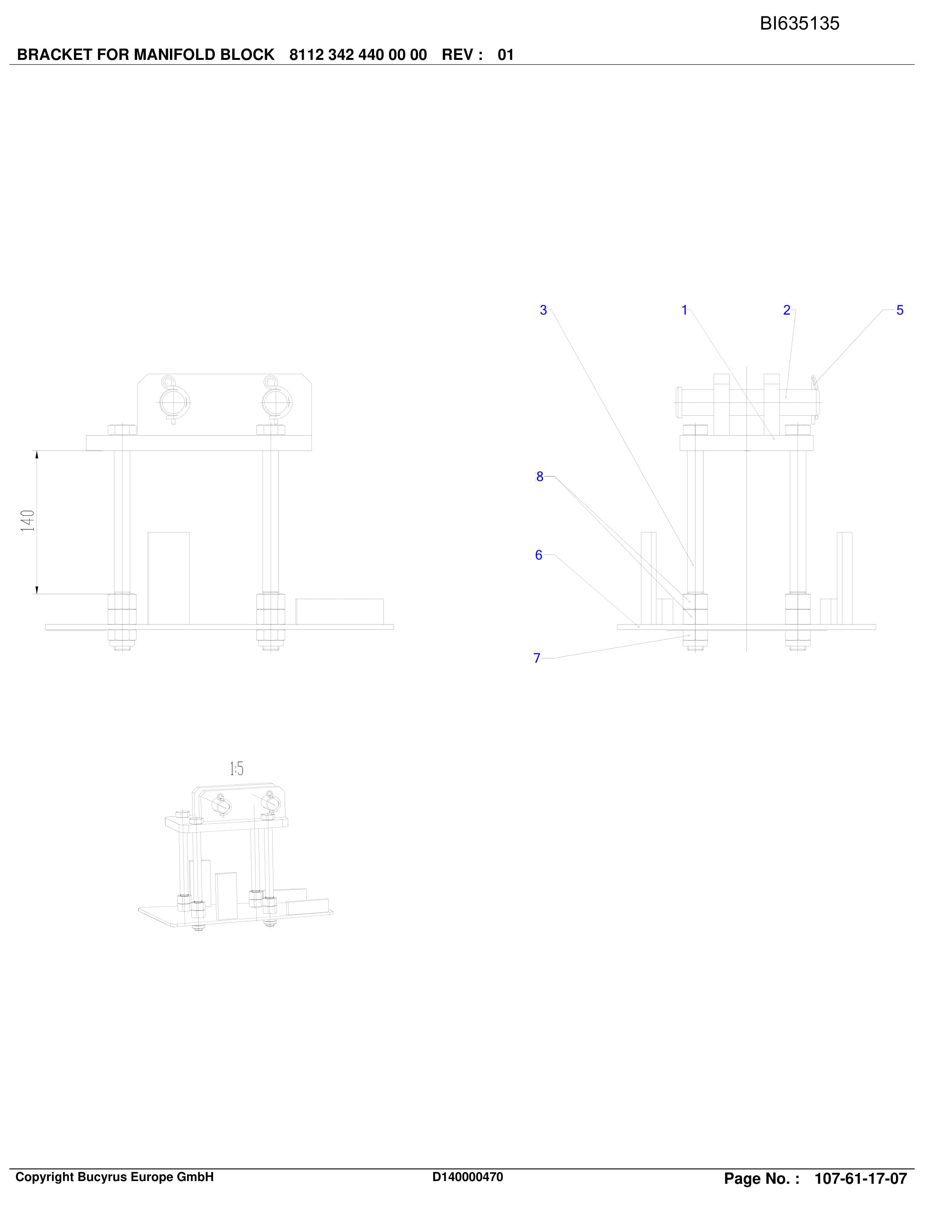 Caterpillar BMA Roof Support And Supply Parts Manual BI635135-5
