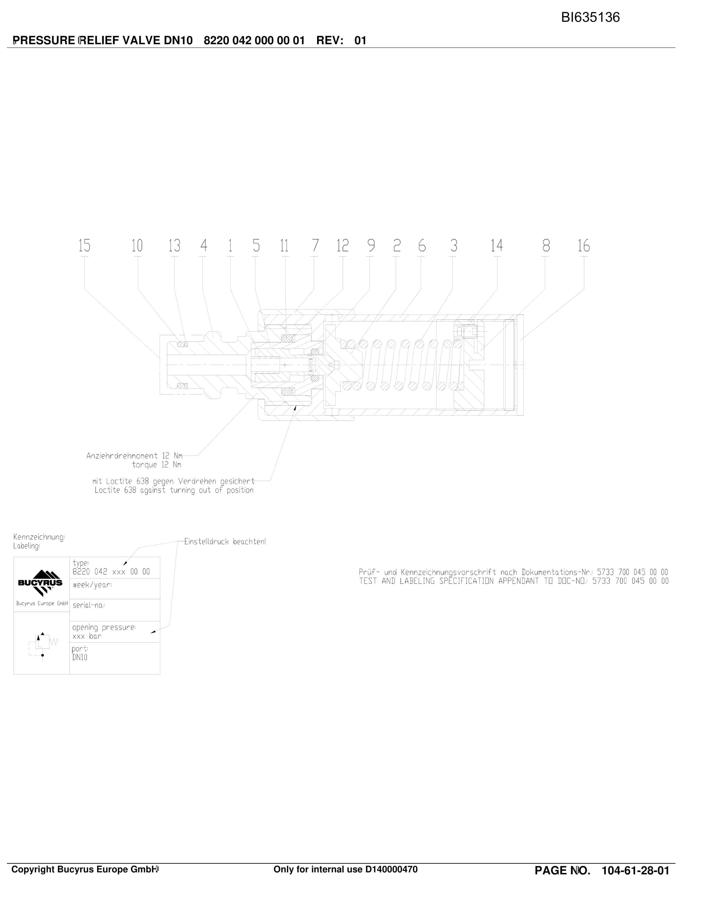 Caterpillar BMA Roof Support And Supply Parts Manual BI635136-2