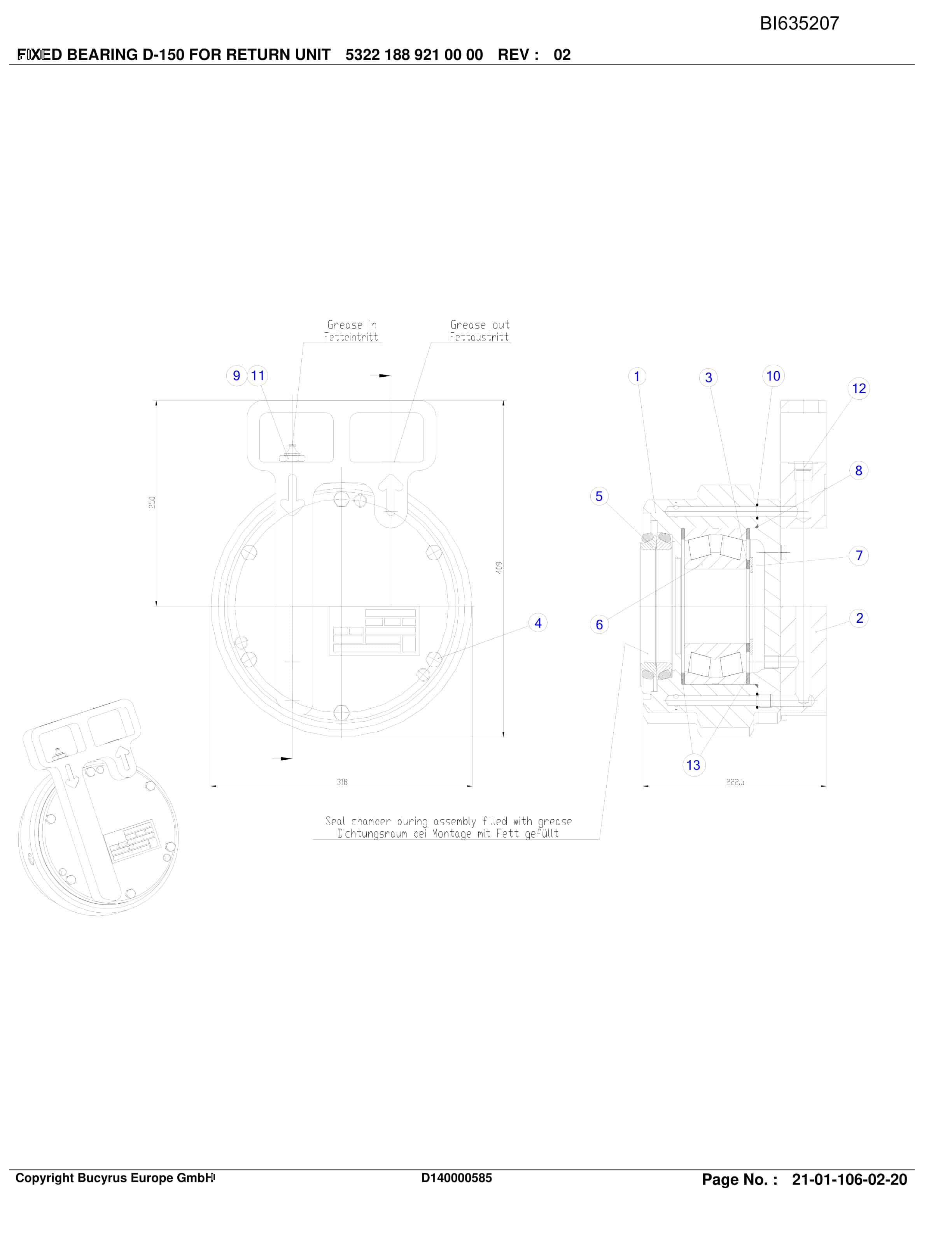 Caterpillar BMA, Shearer System Parts Manual BI635207-2