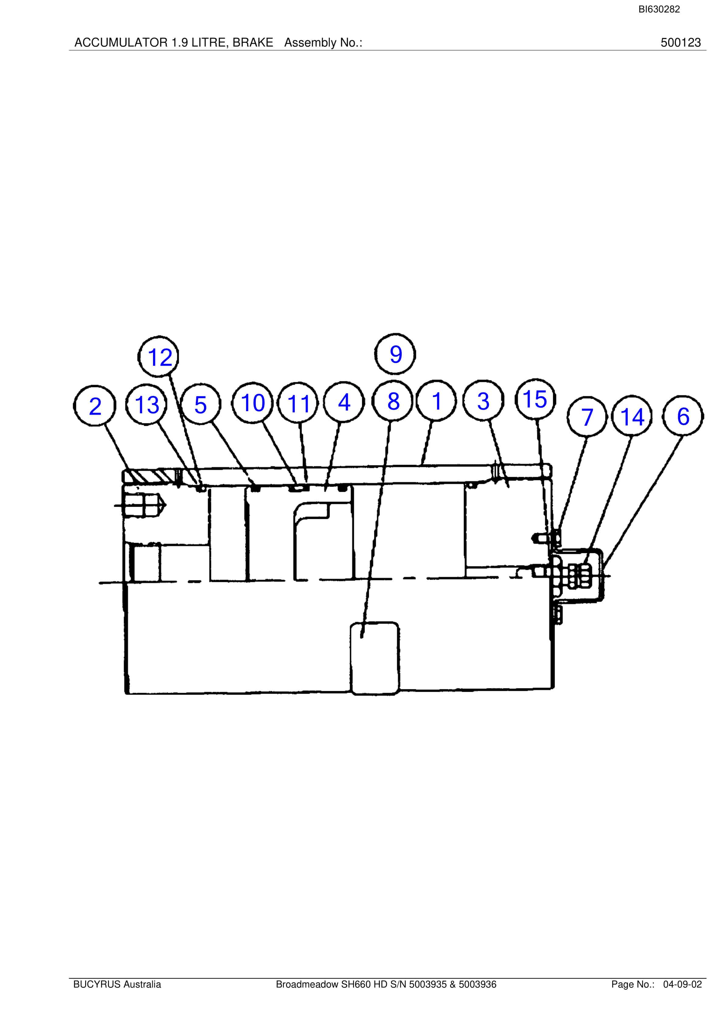 Caterpillar Broadmeadow SH660 HD Roof Support Carrier Parts Manual BI630282-2