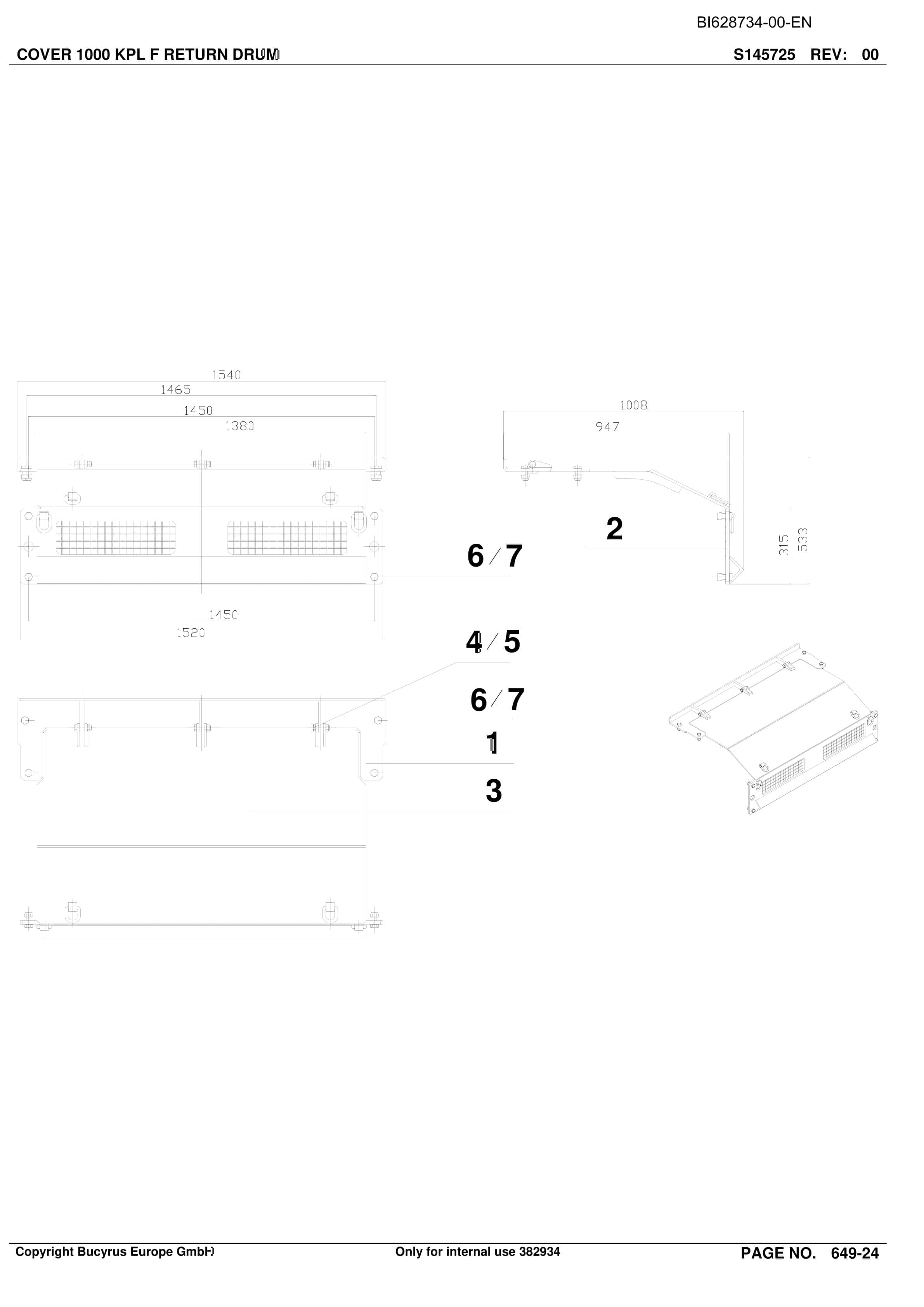 Caterpillar BSL Parts Manual BI628734-5