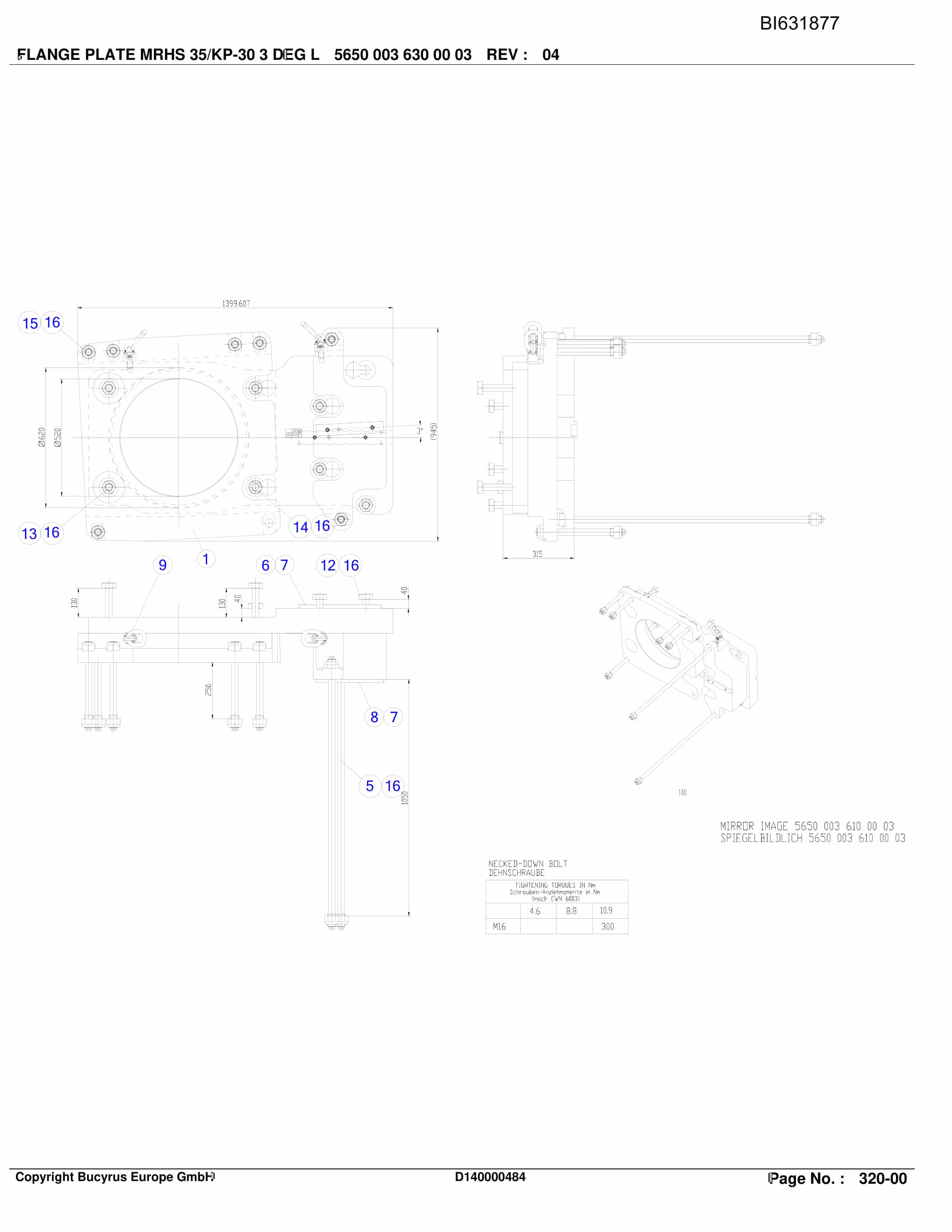 Caterpillar BW CSM II HS.SH-Conveyor PF6-1042 Parts Manual BI631877-2