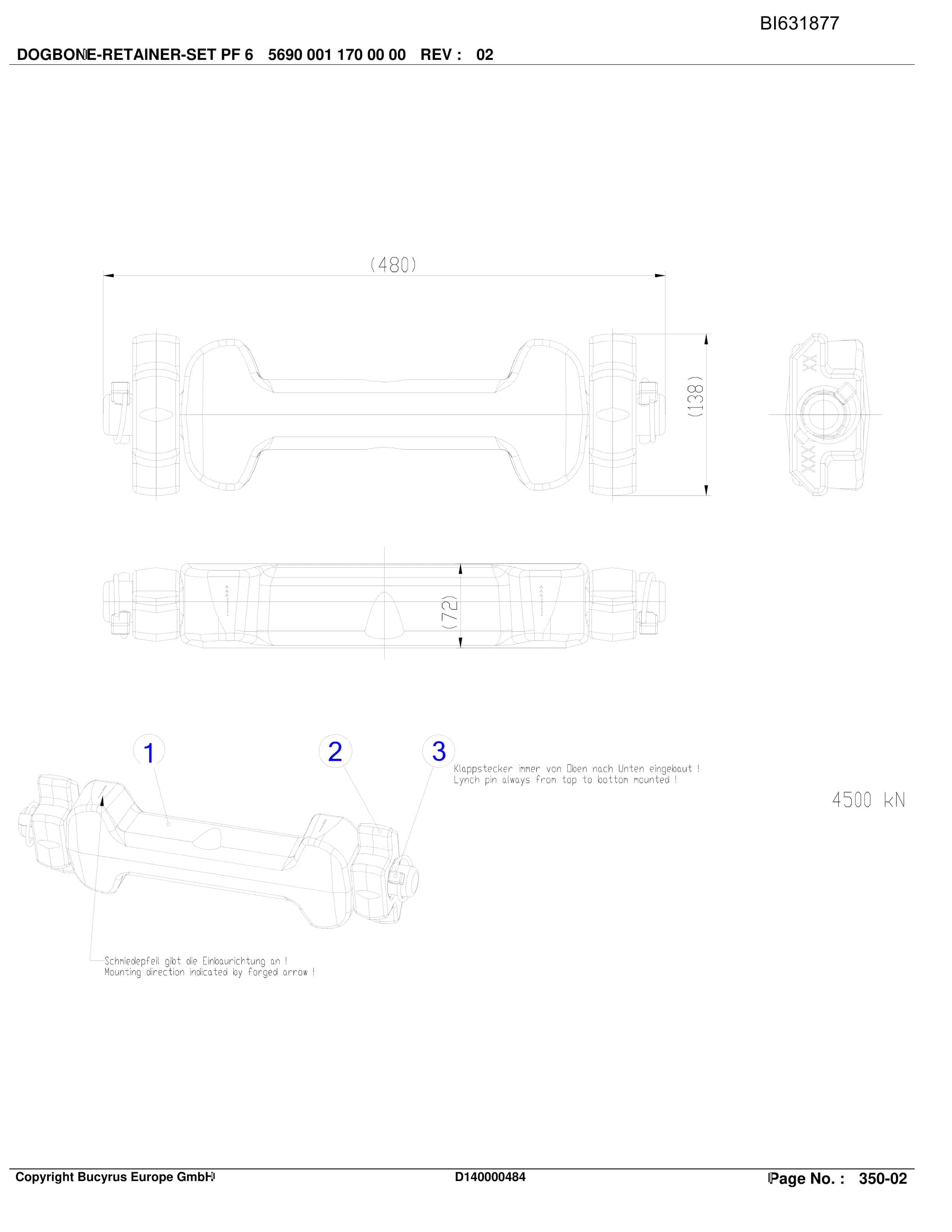 Caterpillar BW CSM II HS.SH-Conveyor PF6-1042 Parts Manual BI631877-4