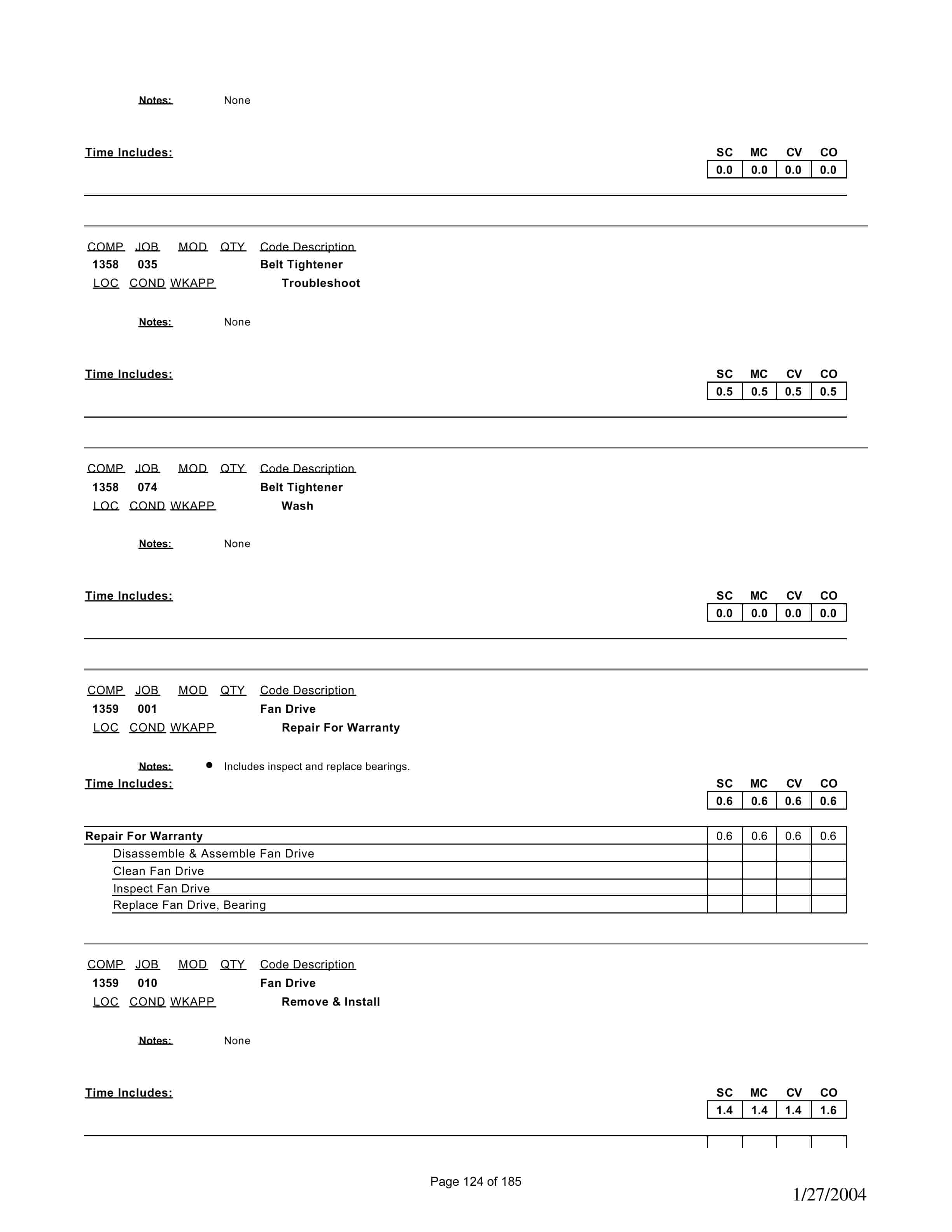 Caterpillar C11, C13 ACERT 2004 Labor Requirement Guide 3 Caterpillar C11, C13 ACERT 2004 Labor Requirement Guide - Image 3