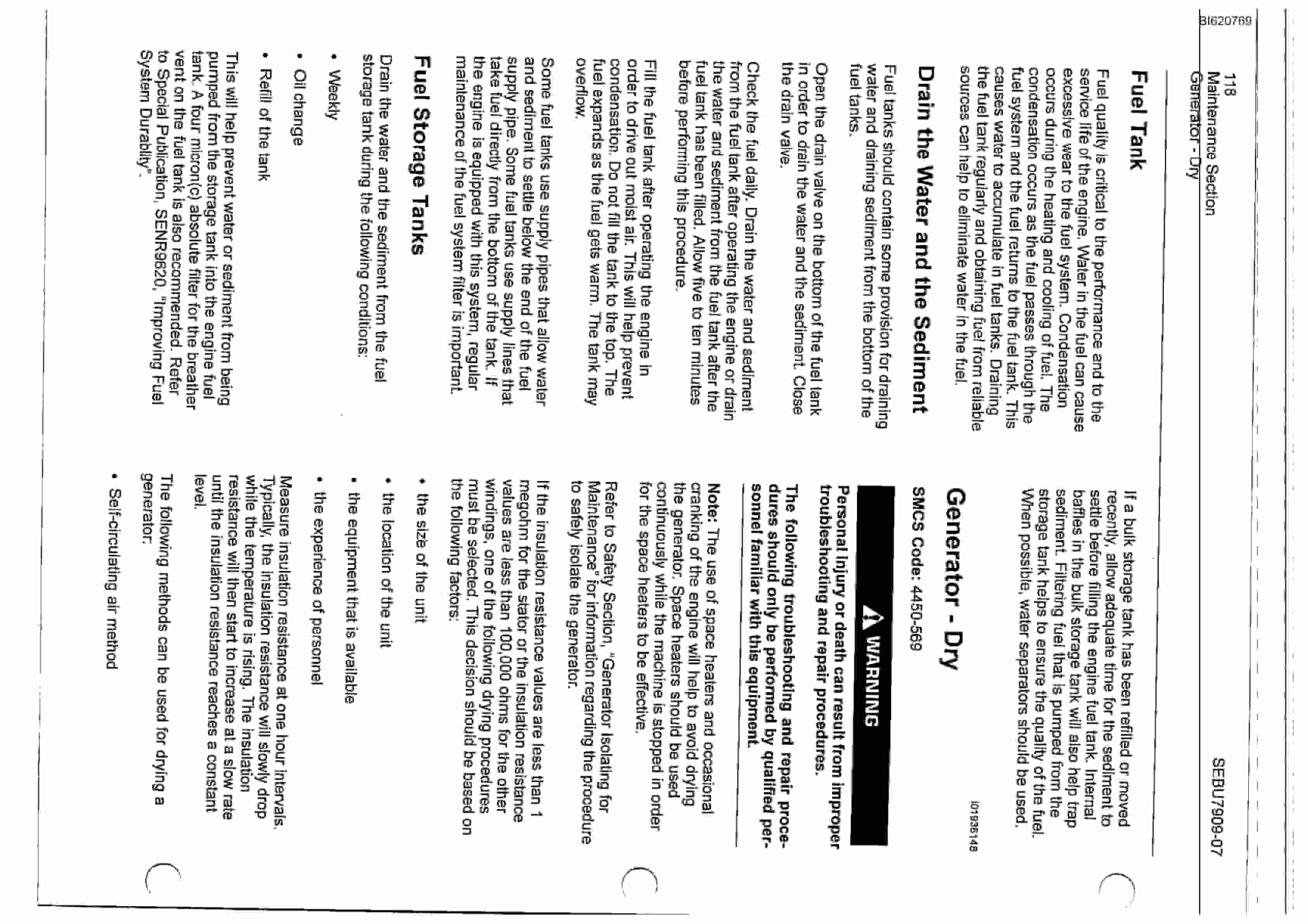 Caterpillar C15 Generator Set Operation And Maintenance Manual BI620769-4