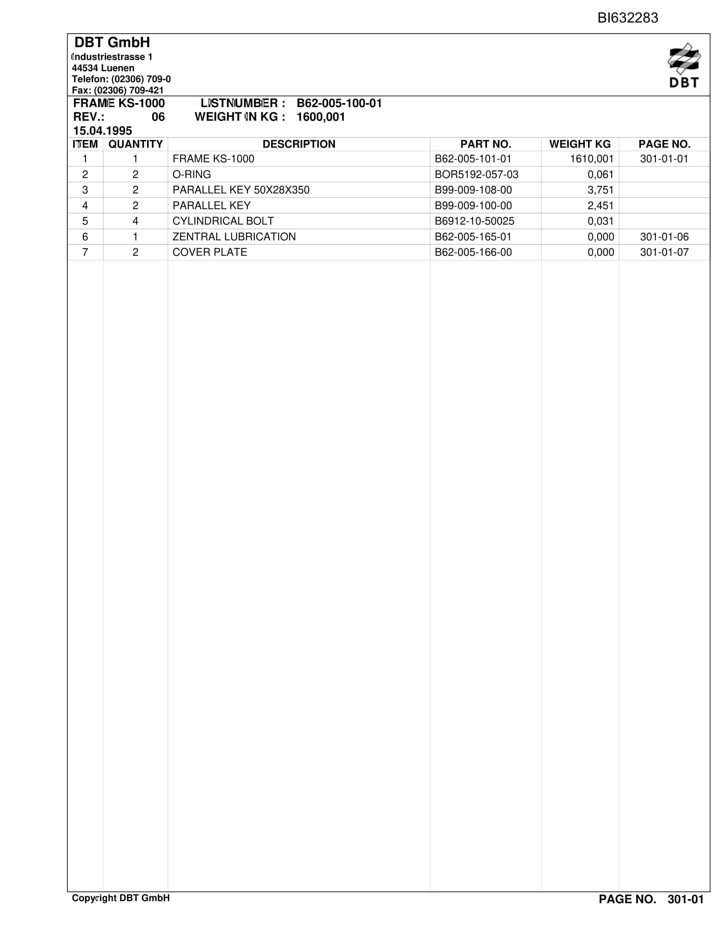 Caterpillar CHINA TIEFA 2 Parts Manual BI632283-3
