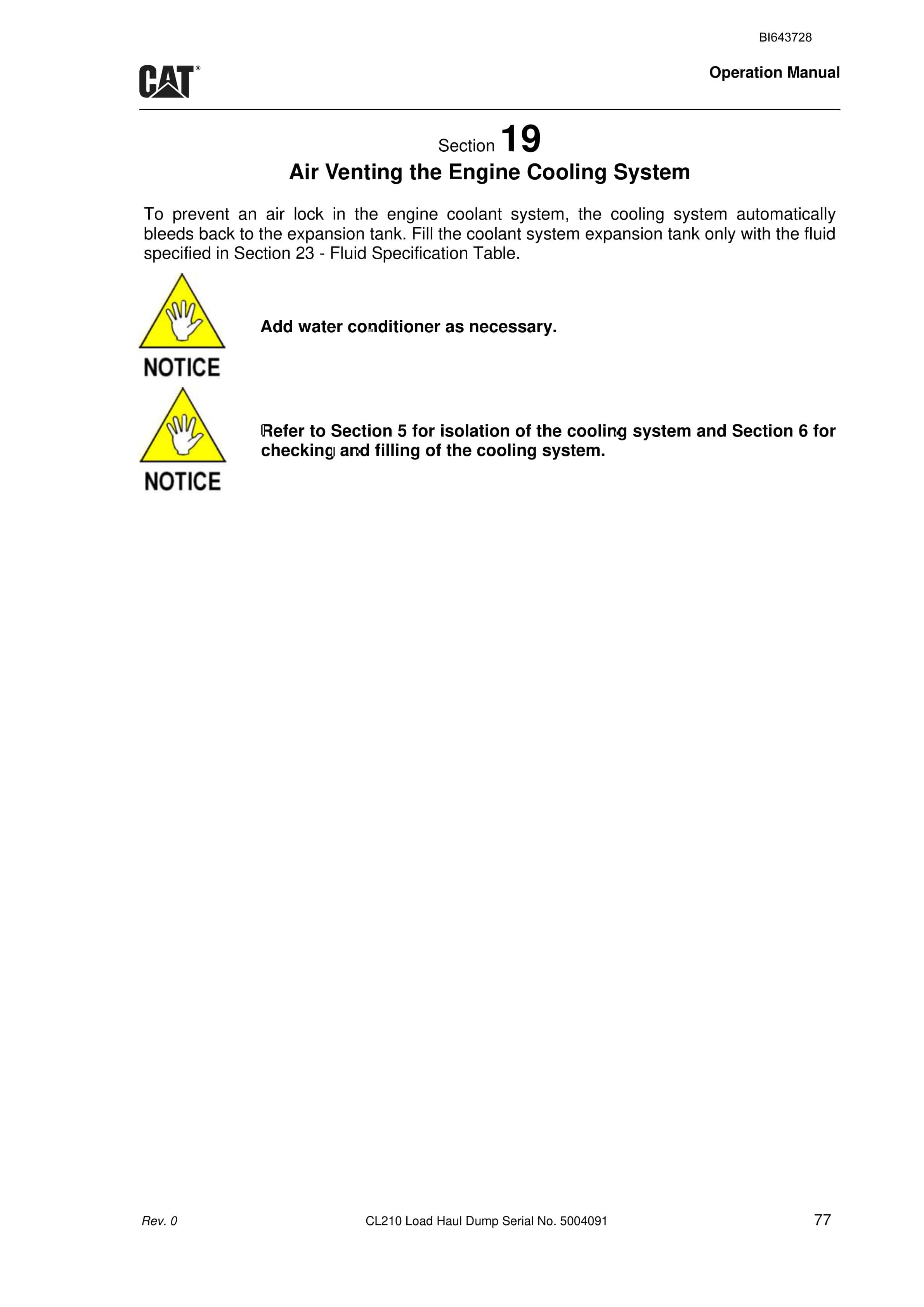 Caterpillar CL210 Load Haul Dump Operation Manual BI643728 4 Caterpillar CL210 Load Haul Dump Operation Manual BI643728 - Image 4