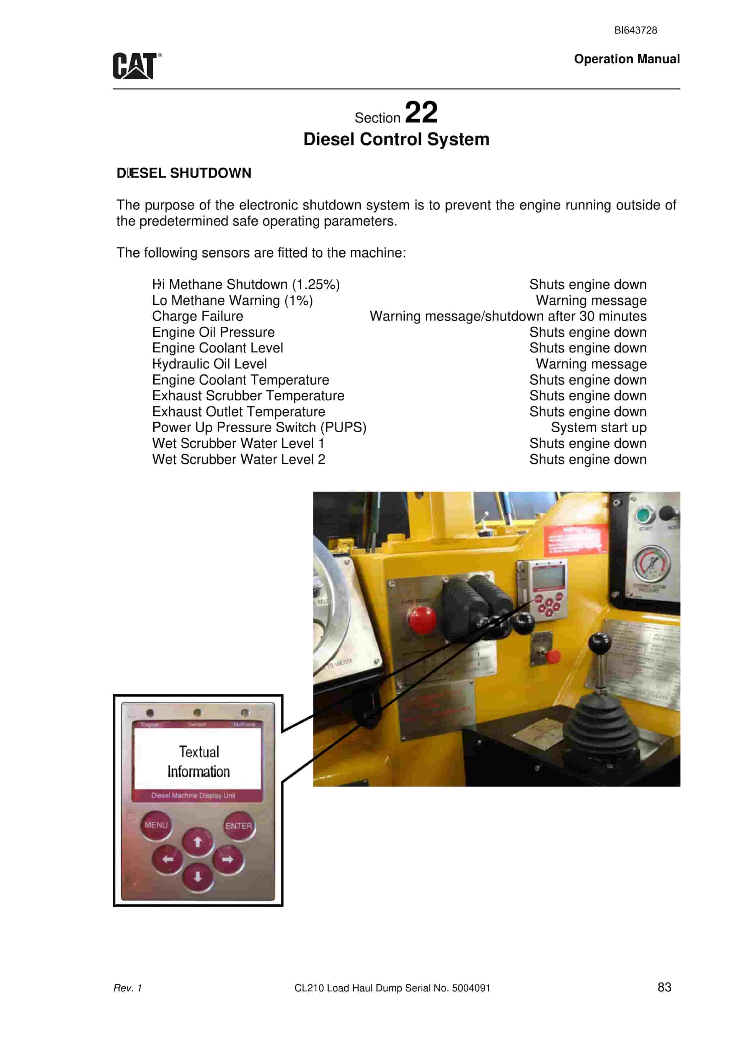 Caterpillar CL210 Load Haul Dump Operation Manual BI643728 5 Caterpillar CL210 Load Haul Dump Operation Manual BI643728 - Image 5