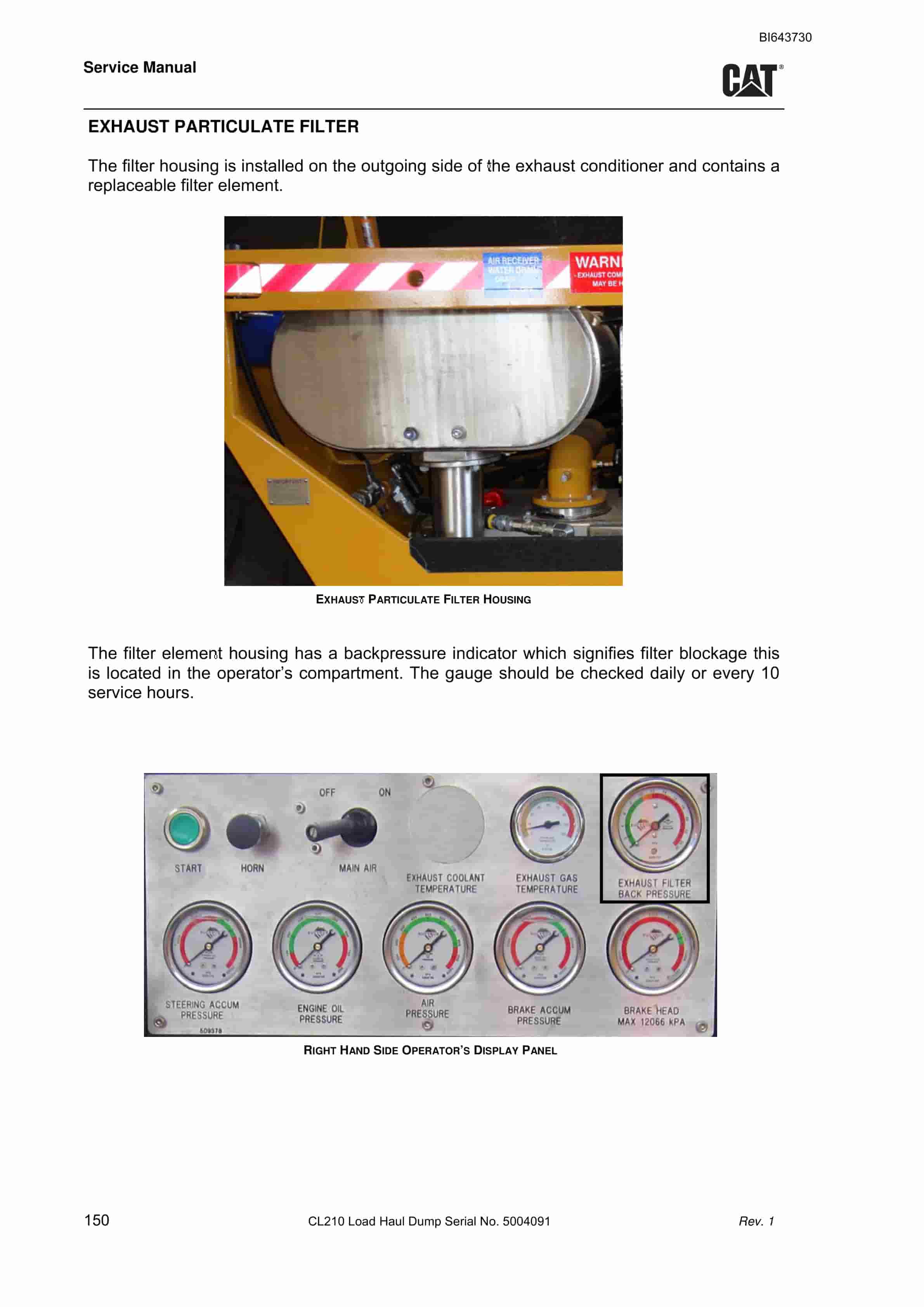 Caterpillar CL210 Load Haul Dump Service Manual BI643730 2 Caterpillar CL210 Load Haul Dump Service Manual BI643730 - Image 2