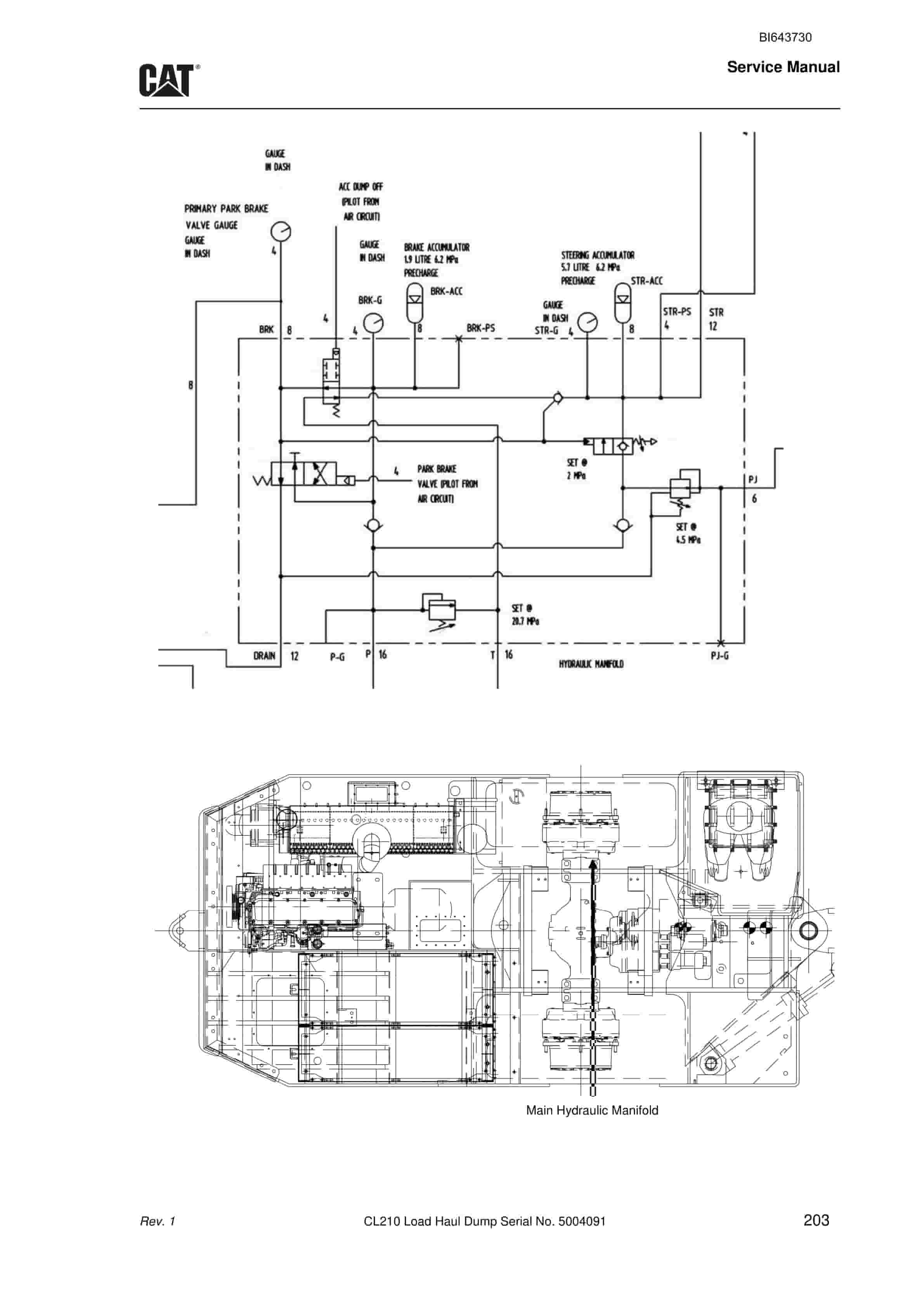 Caterpillar CL210 Load Haul Dump Service Manual BI643730 3 Caterpillar CL210 Load Haul Dump Service Manual BI643730 - Image 3
