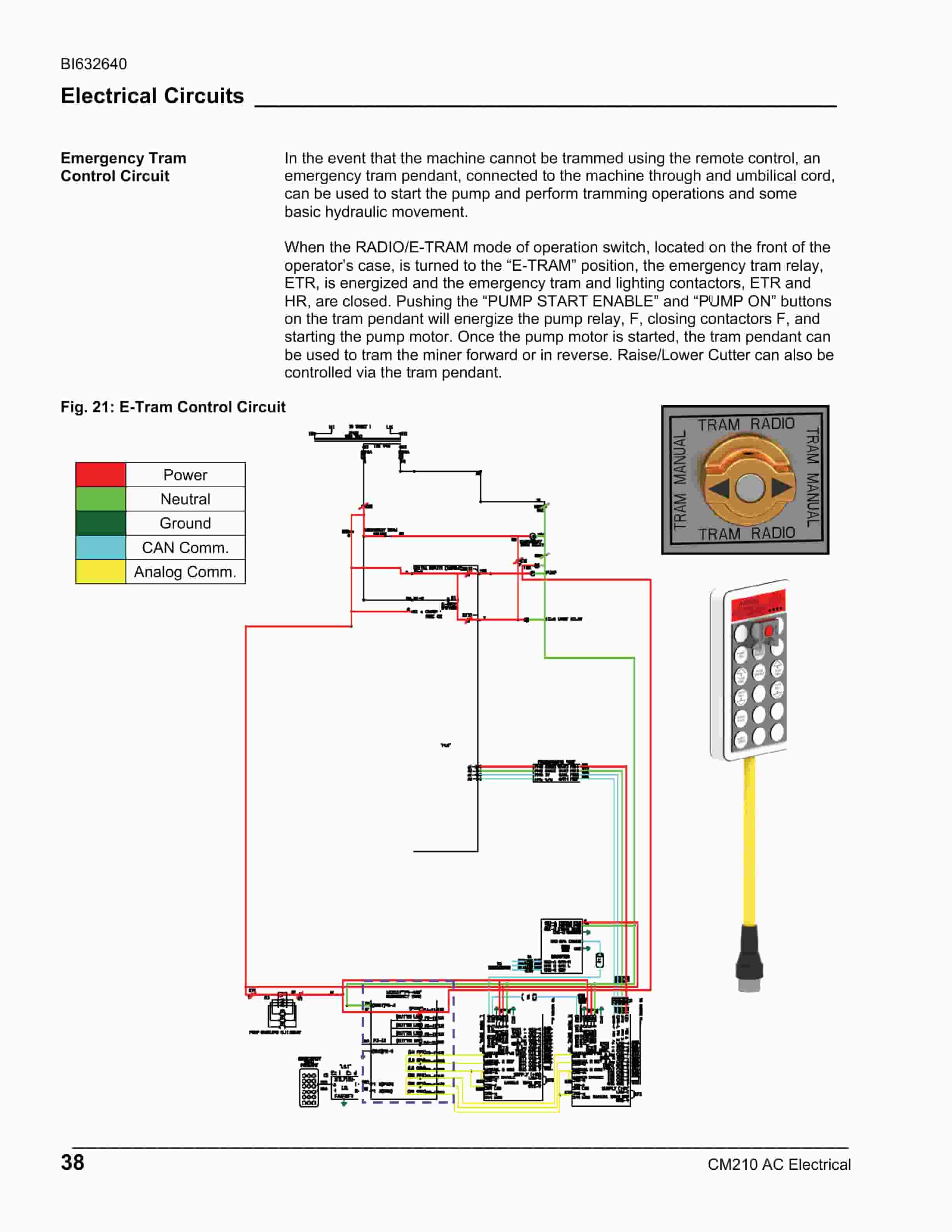 Caterpillar CM210 Continuous Miner Electrical Operation And Maintenance Manual BI632640-4