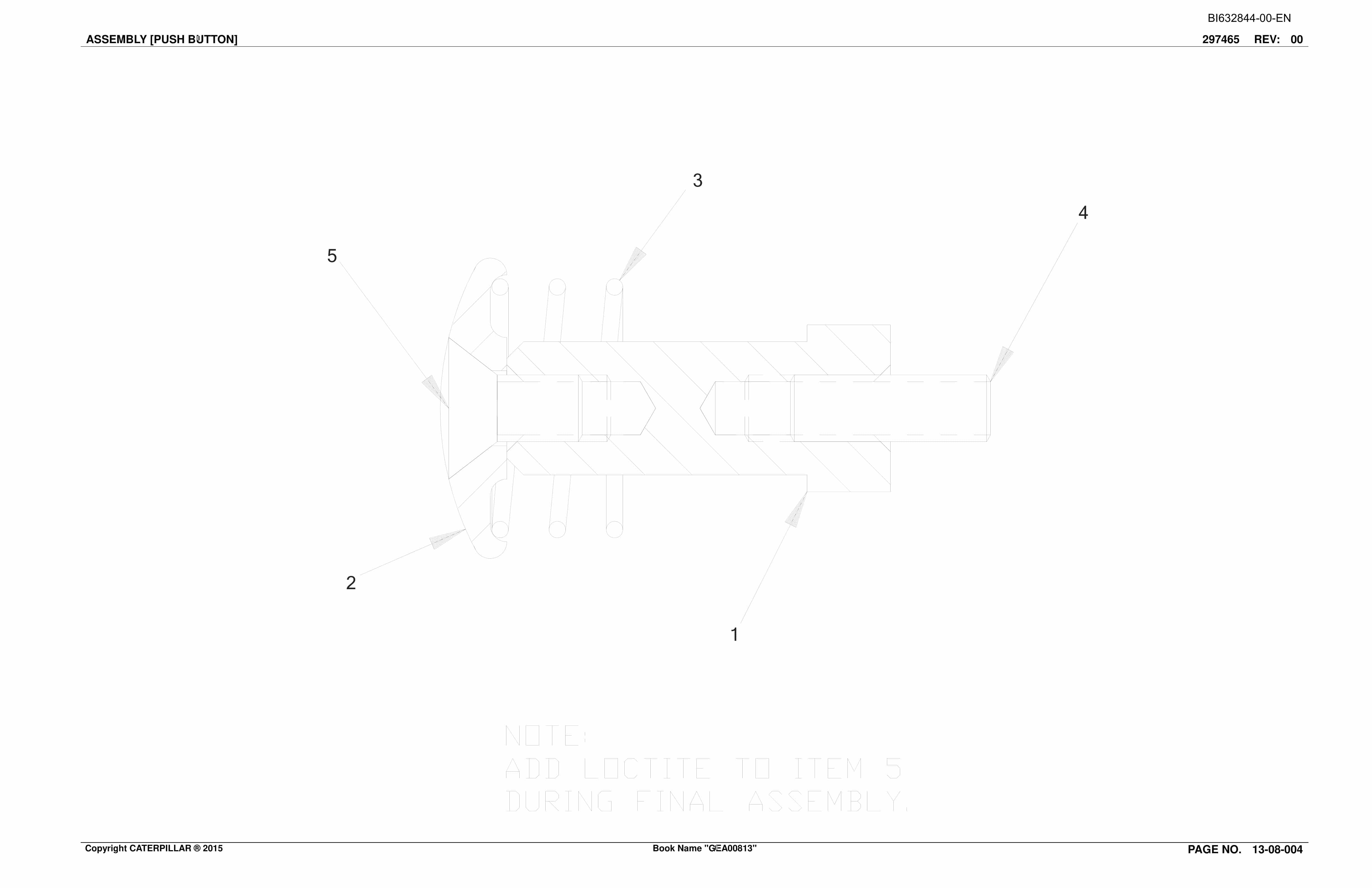 Caterpillar CM210 Continuous Miner Parts Catalog BI632844-4