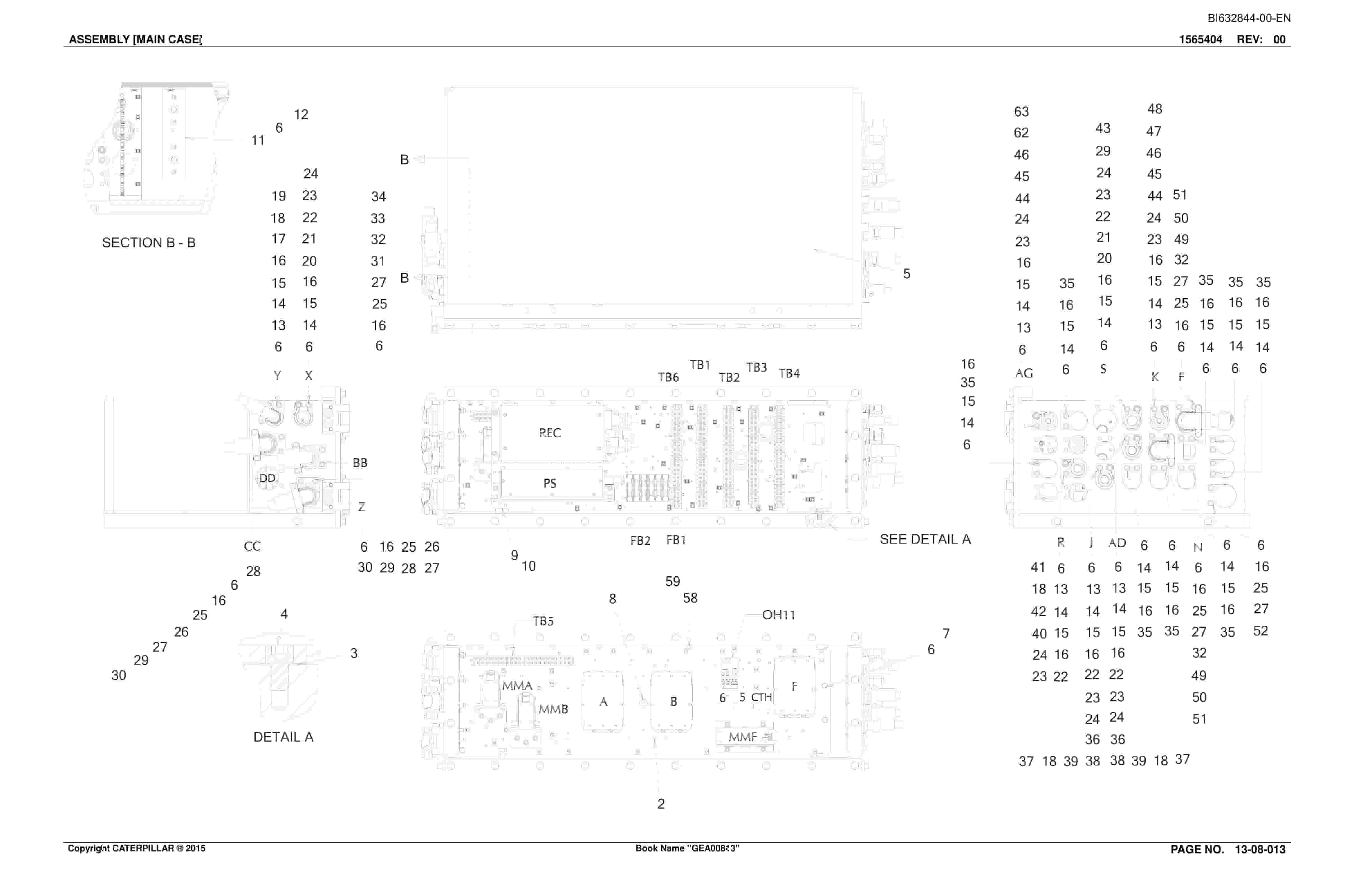 Caterpillar CM210 Continuous Miner Parts Catalog BI632844-5