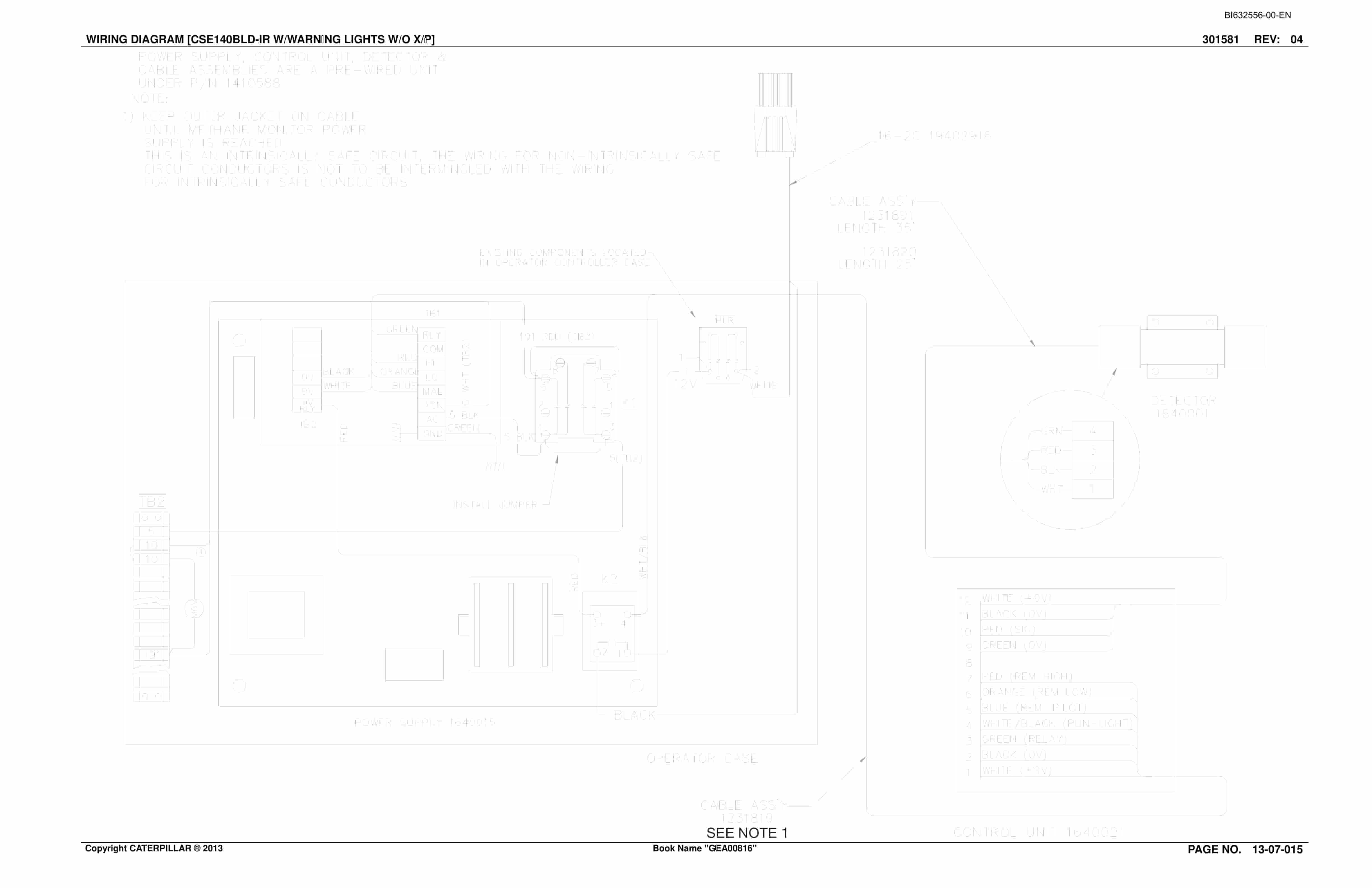 Caterpillar CM210 N Continuous Miner Parts Catalog BI632556-3