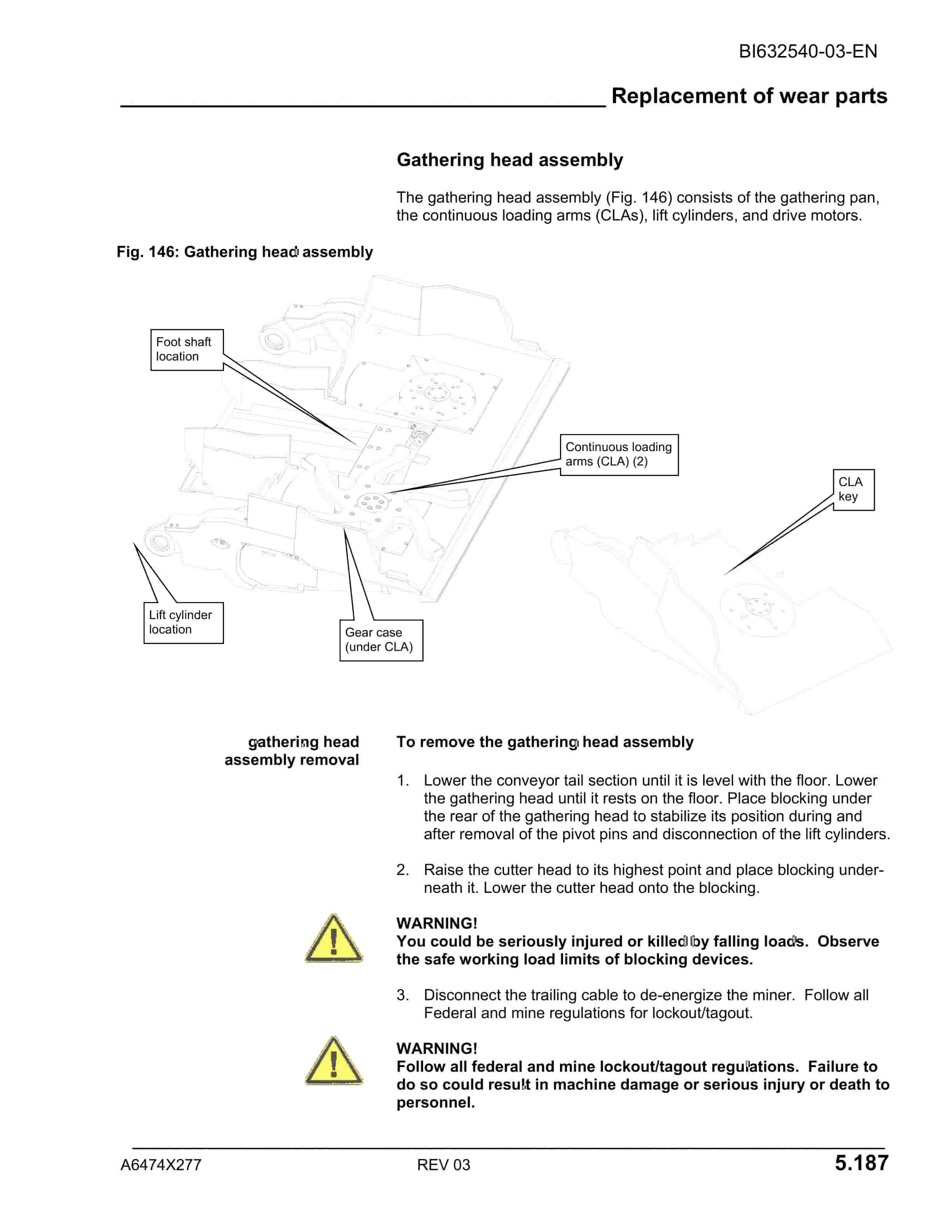 Caterpillar CM230 Continuous Miner Operation Manual BI632540-03-3