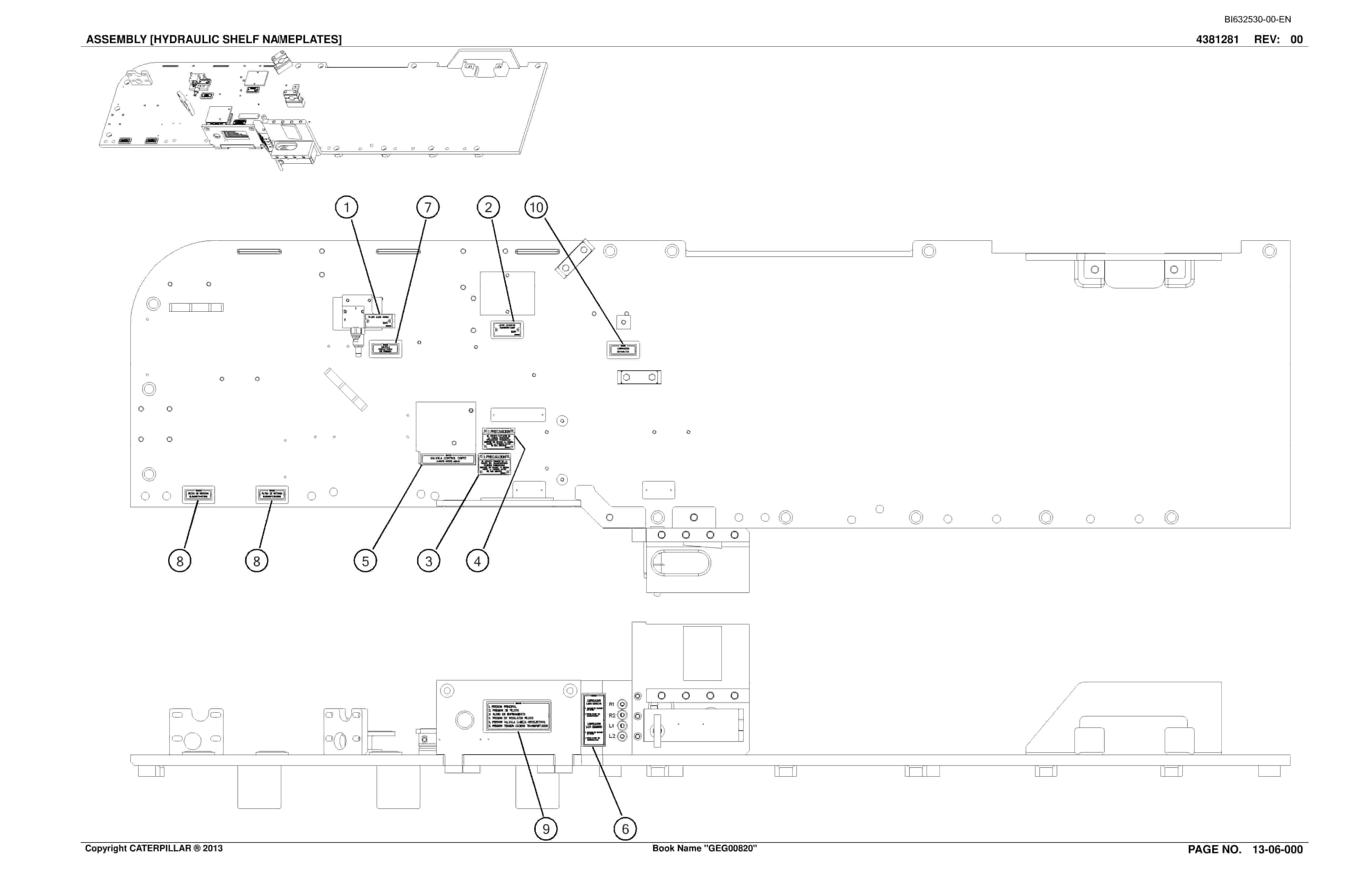 Caterpillar CM235 Continuous Miner Parts Catalog BI632530-2