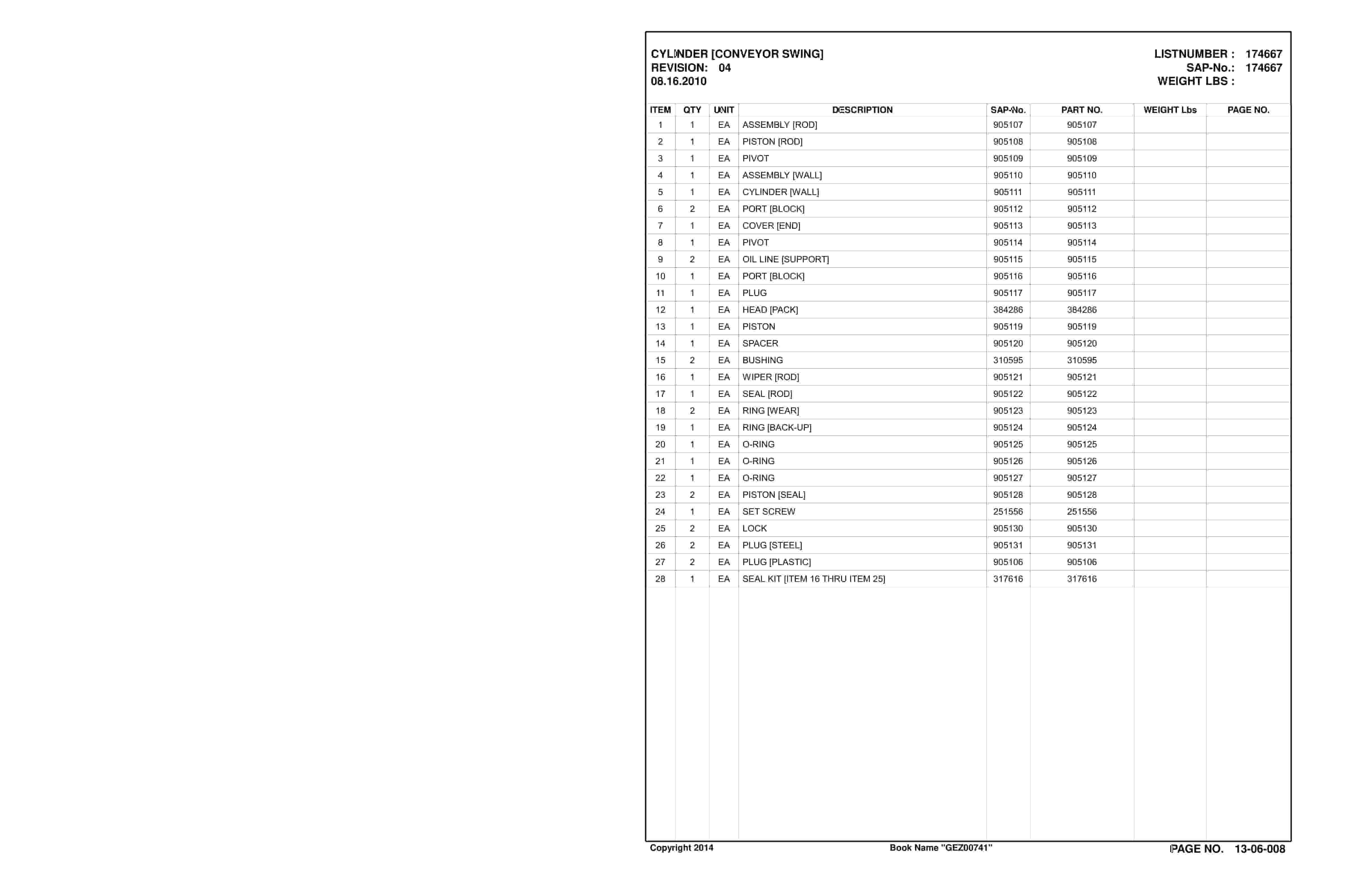 Caterpillar CM340 Continuous Miner Parts Catalog BI632641-4