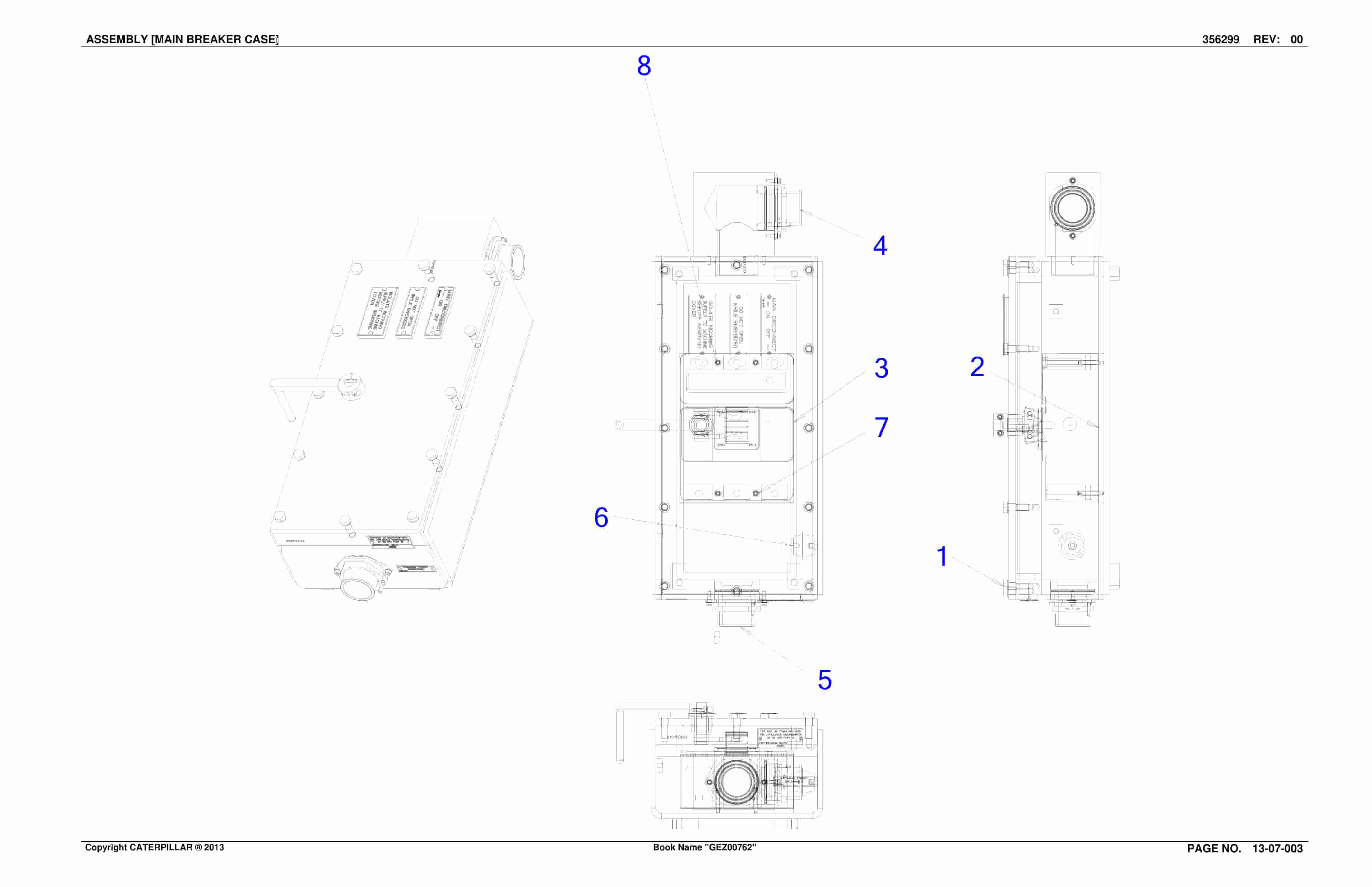Caterpillar CM340 Continuous Miner Parts Manual BI632514-5